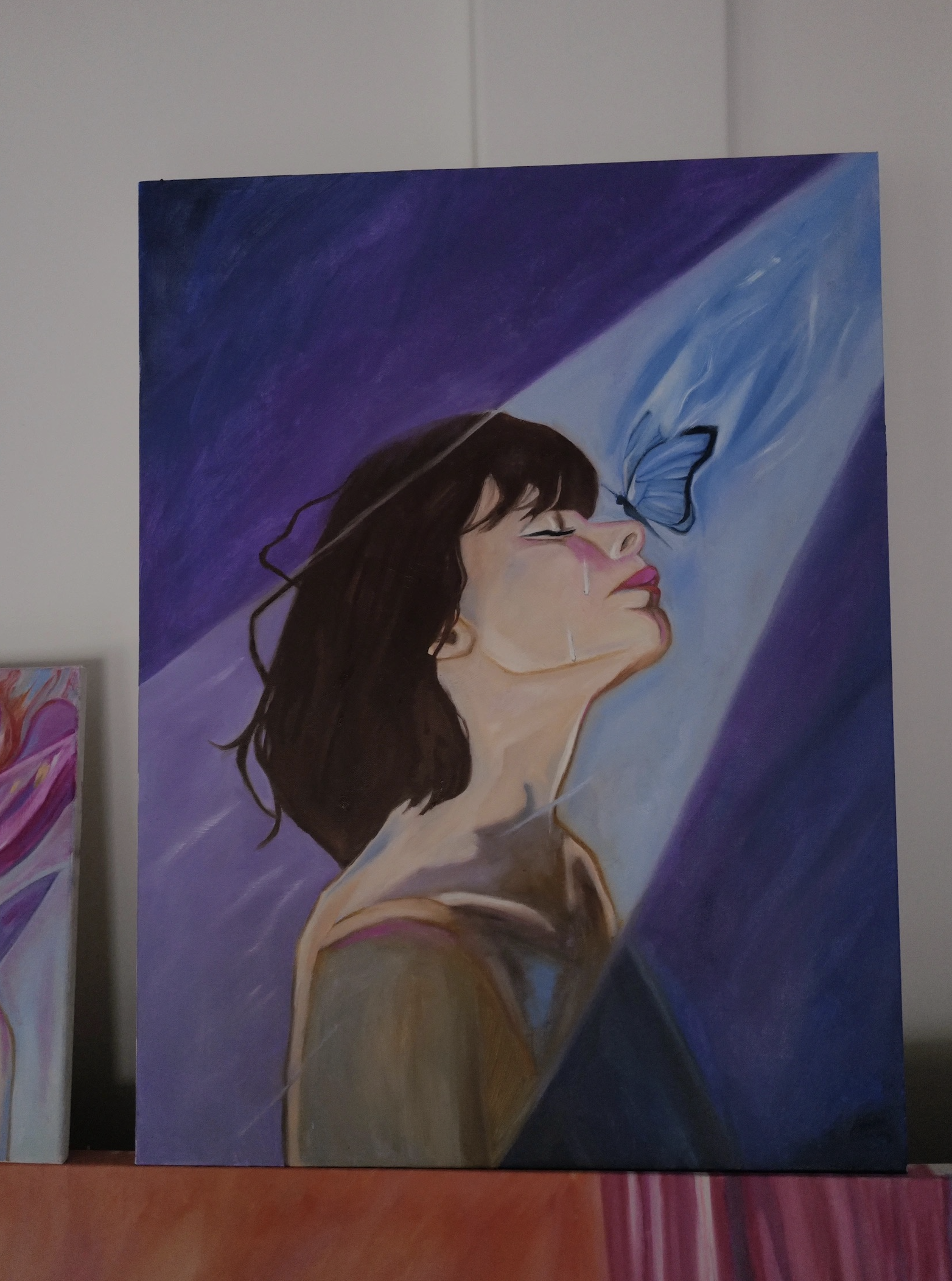 'Interroge les bêtes'. 60 x 80 cm. Huile sur toile.