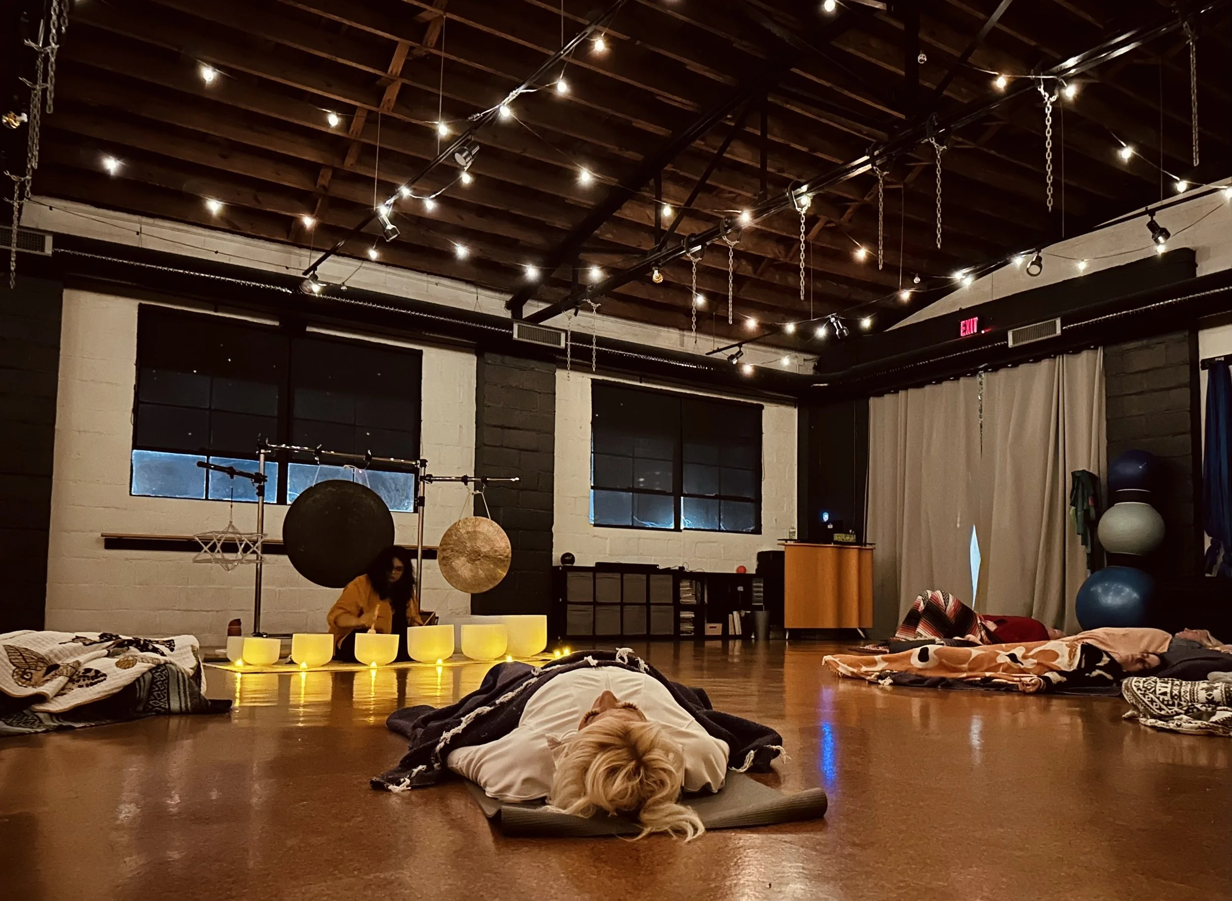 Sound bath session led by Sumac Arts in Columbia, South Carolina