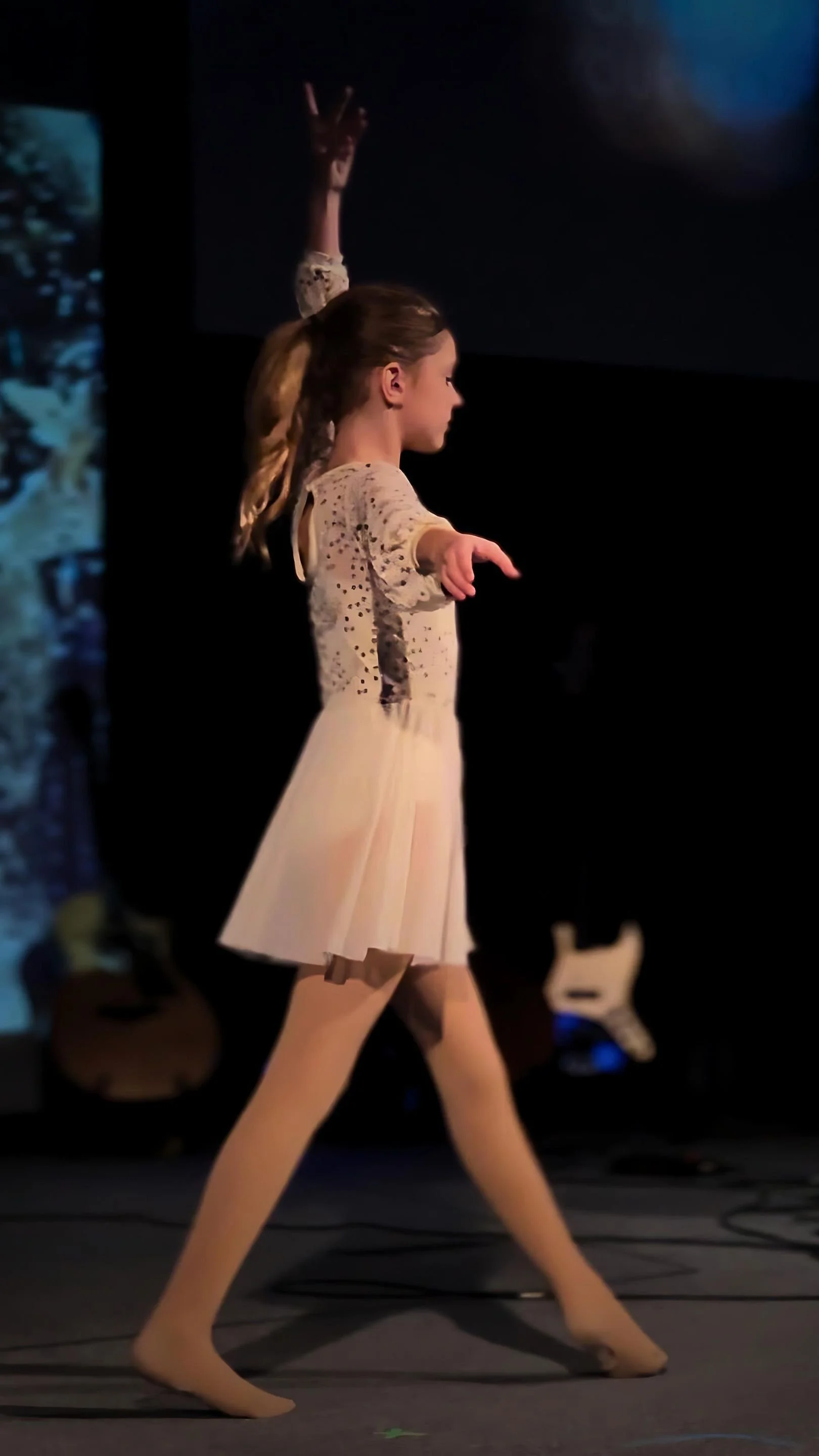 picture of Christian girl in Children's ministry dancing for Jesus