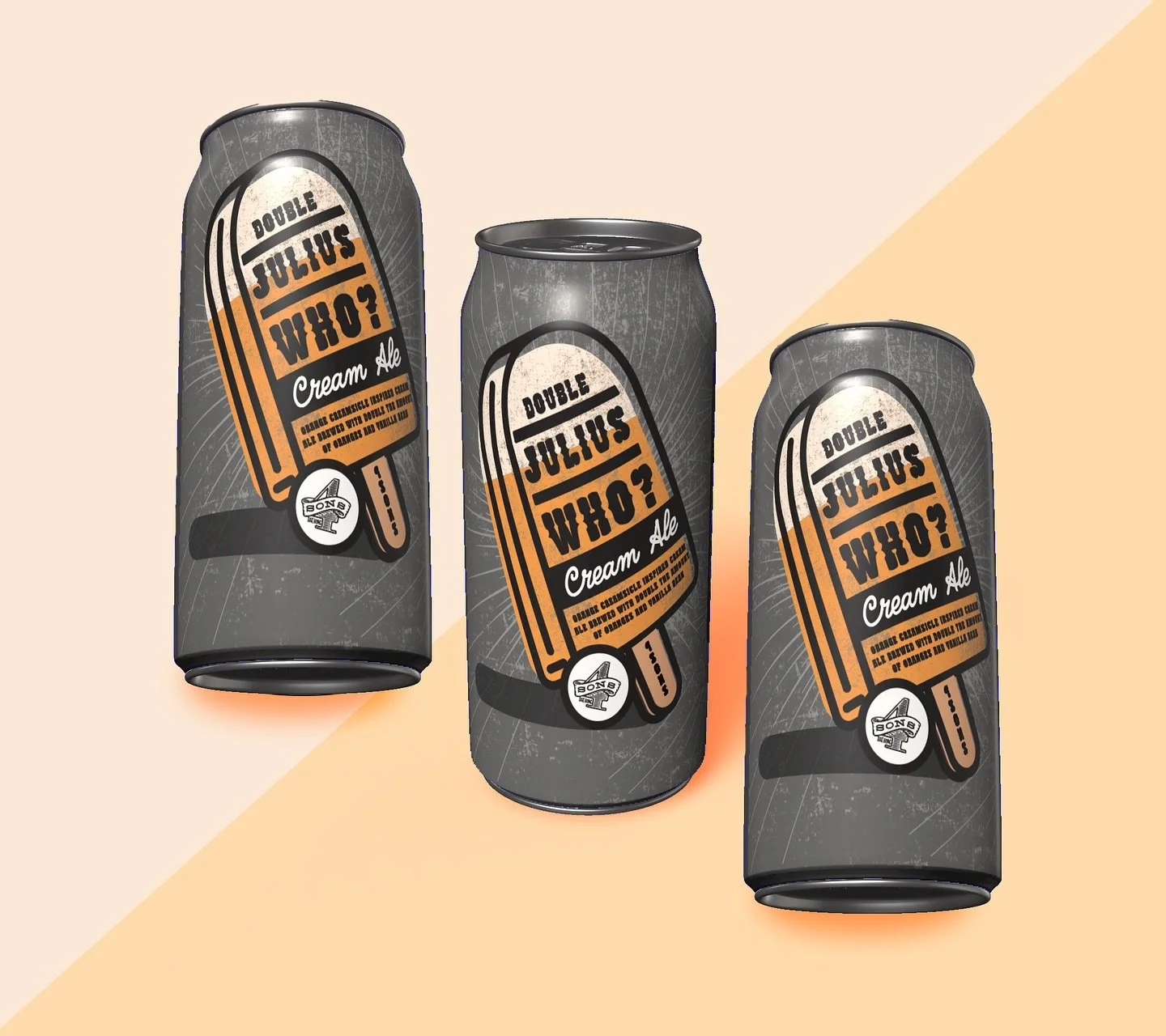 Work Share!!!!: Julius Who? Cream Ale exclusively for @foursonsbrewing Generations Club. Thanks again to Four Sons for challenging me to create yet another fun and interesting can design!

If you&rsquo;re in need of a packaging designer for your next