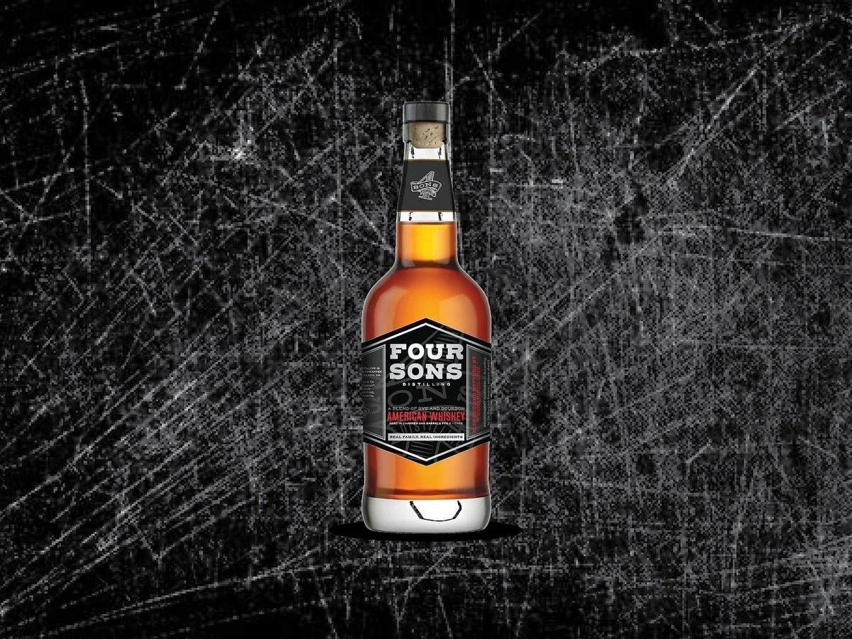 Modern geometric, hard edges combined with a touch of classic western flair was the label concept for @400club.hb American Whiskey Blend. Loved and still used today in many different variants.