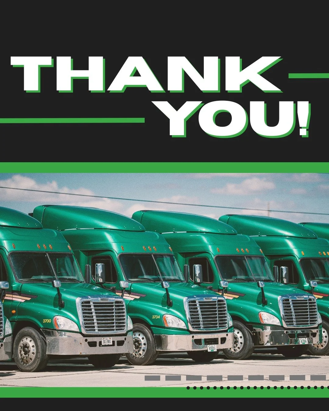 This past year brought its fair share of challenges, and we got through it all with the trust, support, and partnership of so many!

To our partners who believed in us, our drivers who kept freight moving, and our team who showed up every single day: