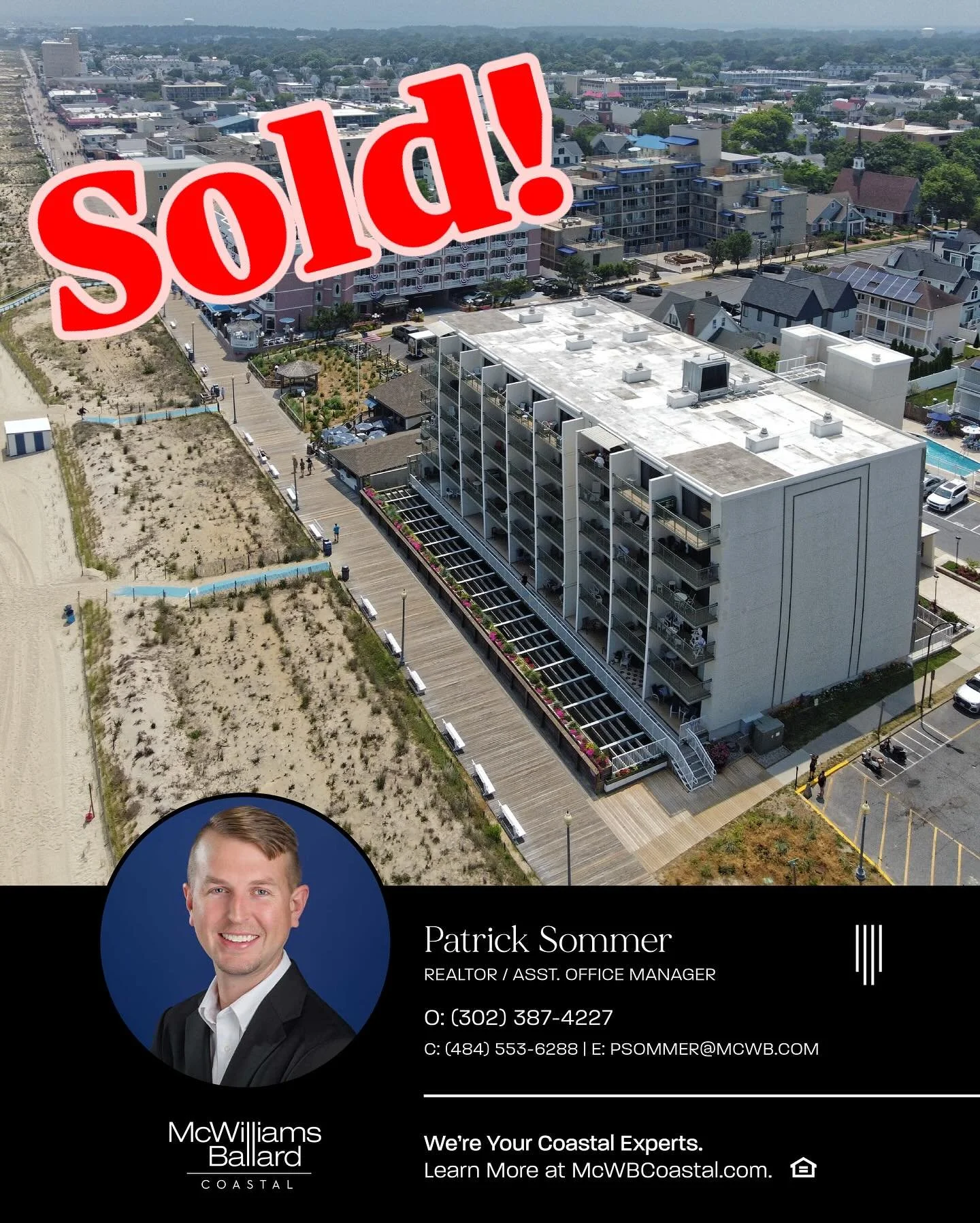 🏖 SOLD! 🌊
Another oceanfront dream just closed &mdash; a 2-bedroom, 2-bath condo right on the Rehoboth Beach boardwalk! Stunning ocean views, unbeatable location, and the perfect spot for sunrise mornings by the sea.

Congratulations to the happy n