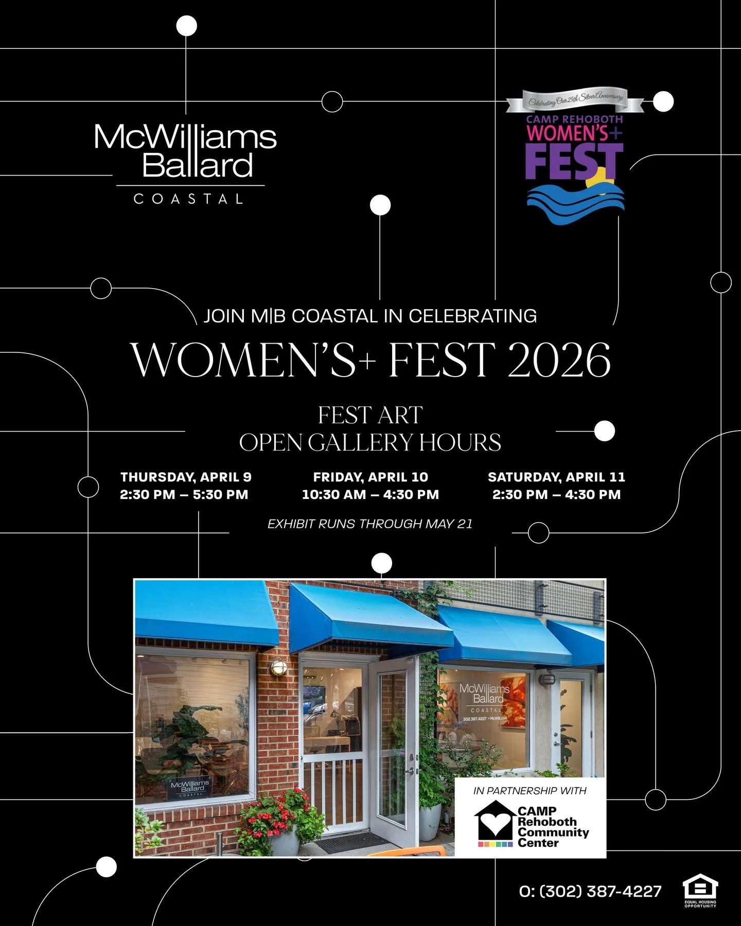 The Women&rsquo;s+ Fest 2026 Art Exhibit is officially here! 🎨✨
We are so proud to partner with the CAMP Rehoboth Community Center to host this incredible collection at our office. Whether you are a local or visiting for the festival, we invite you 