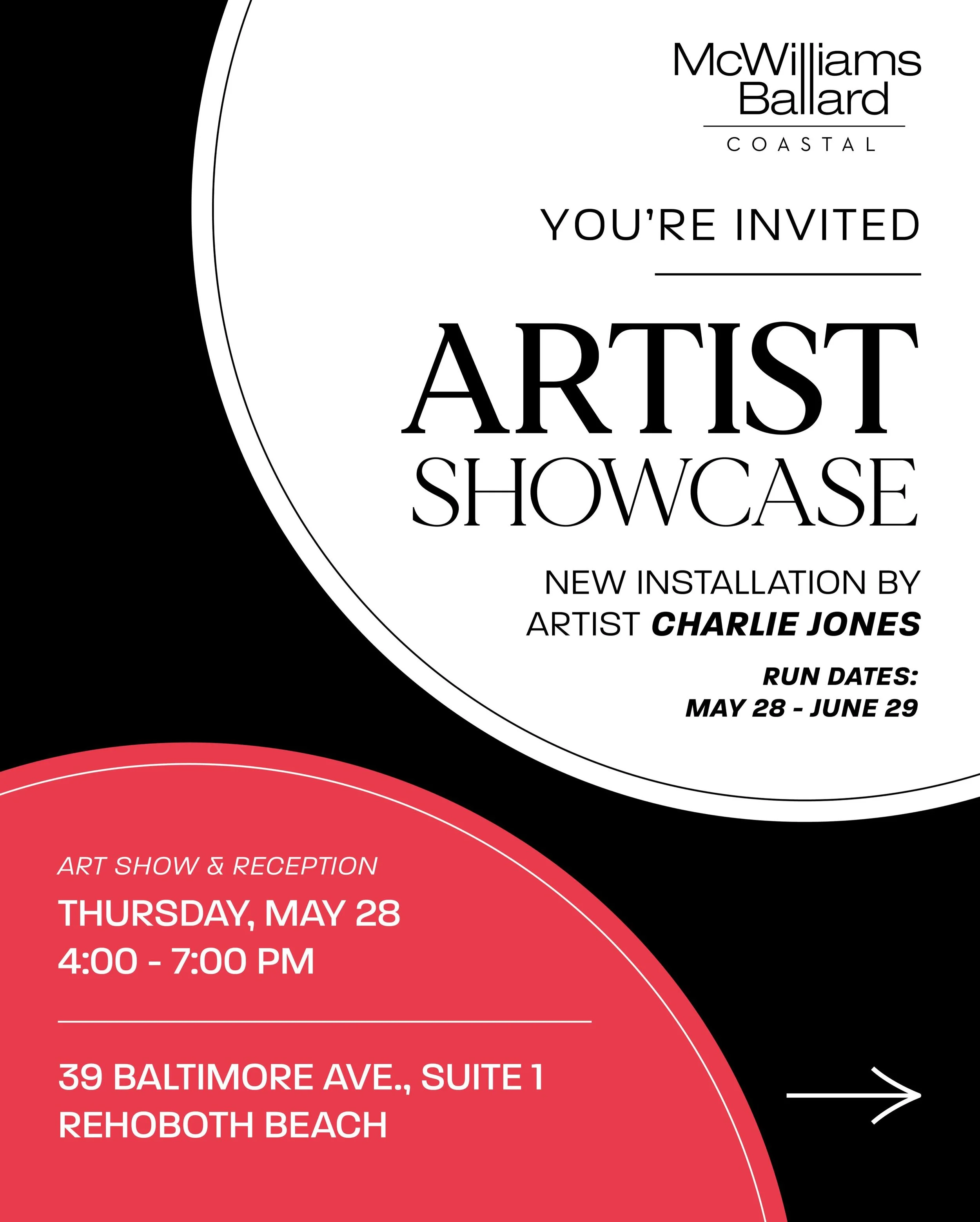 Come Join me and the MCWB Coastal team the opening of Charlie Jones art work at 39 Baltimore Ave Suite 1 in Rehoboth Beach DE tomorrow 5/28 from 4-7pm. Hope to see you there! #rehobothbeach #patricksommerrealtor #artshow