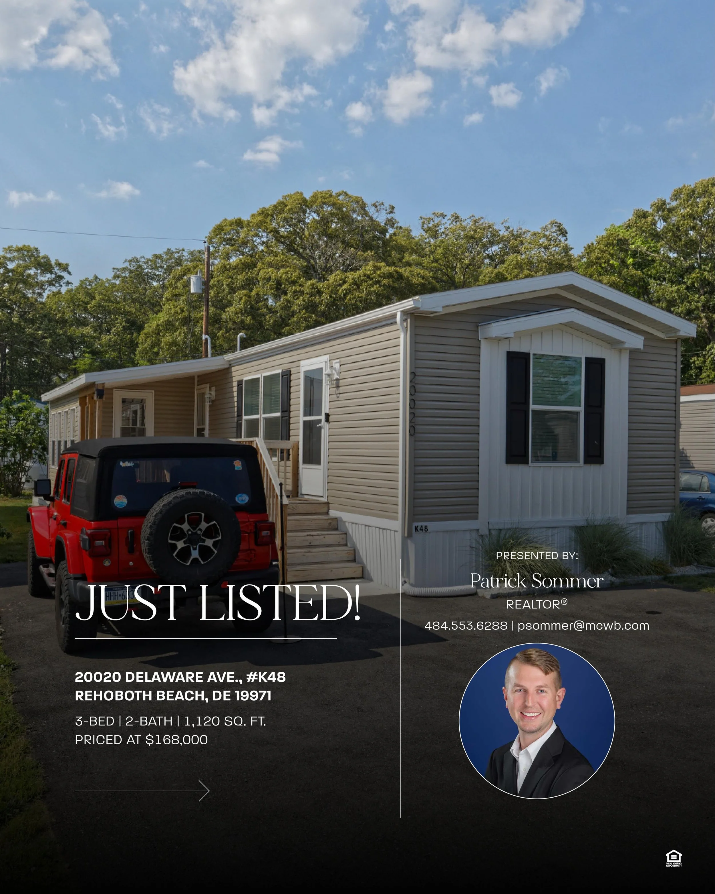 Just Listed! 🌊🏡
Your dream beach getaway or permanent staycation awaits! Welcome to Sea Air Village, located at 20020 Delaware Ave, Rehoboth Beach, DE 19971.
Imagine living just 2 miles away from the iconic Rehoboth Beach, boardwalk, and bandstand.