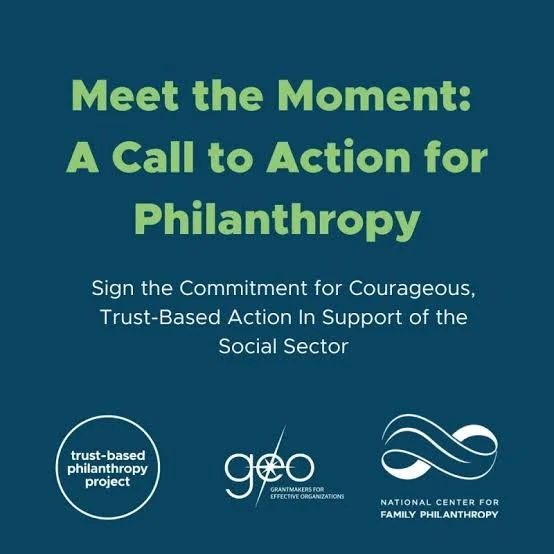 Thrive Philanthropy Signs the Trust-Based Philanthropy Project’s Meet the Moment Commitment
