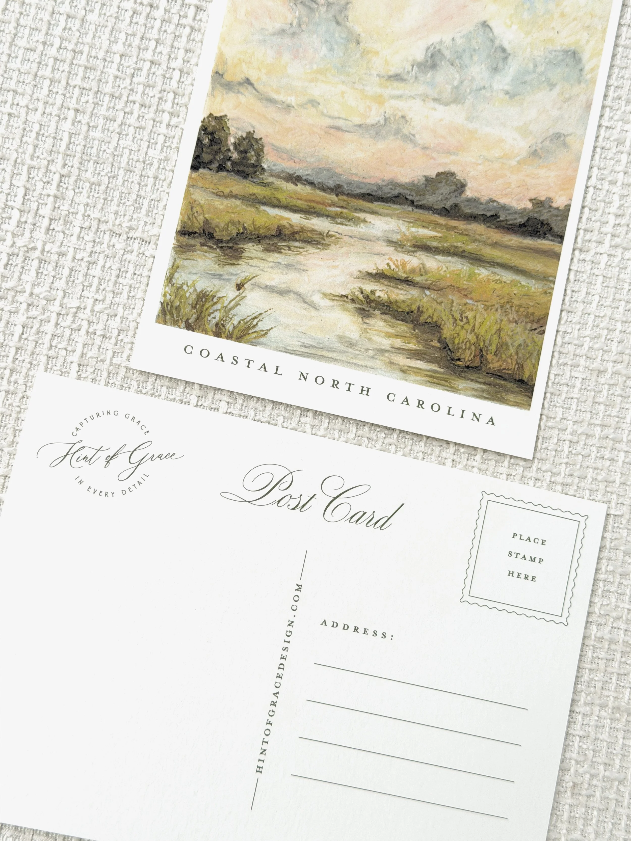 "Sunset Marsh" Postcard