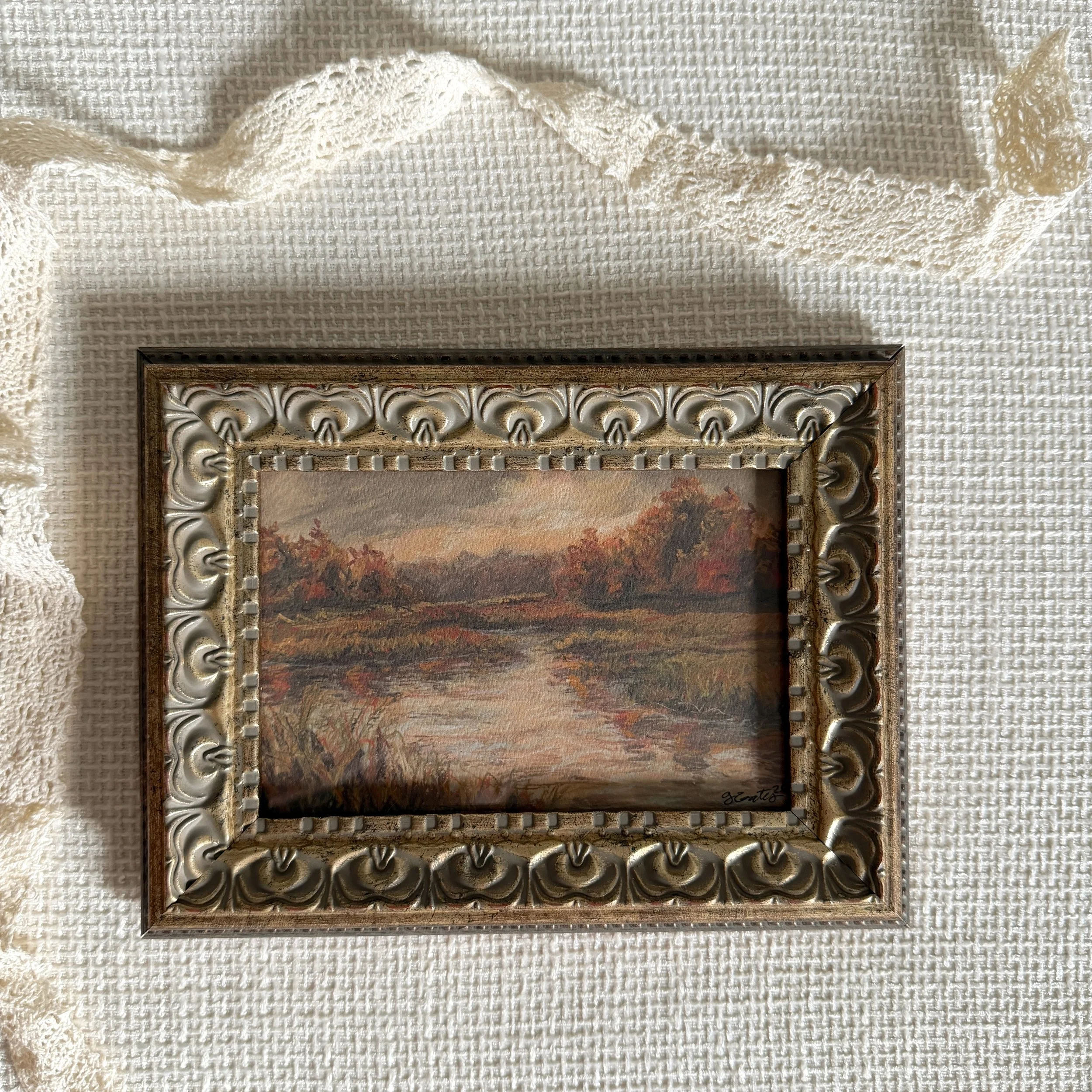Autumn by the Water - Framed Print