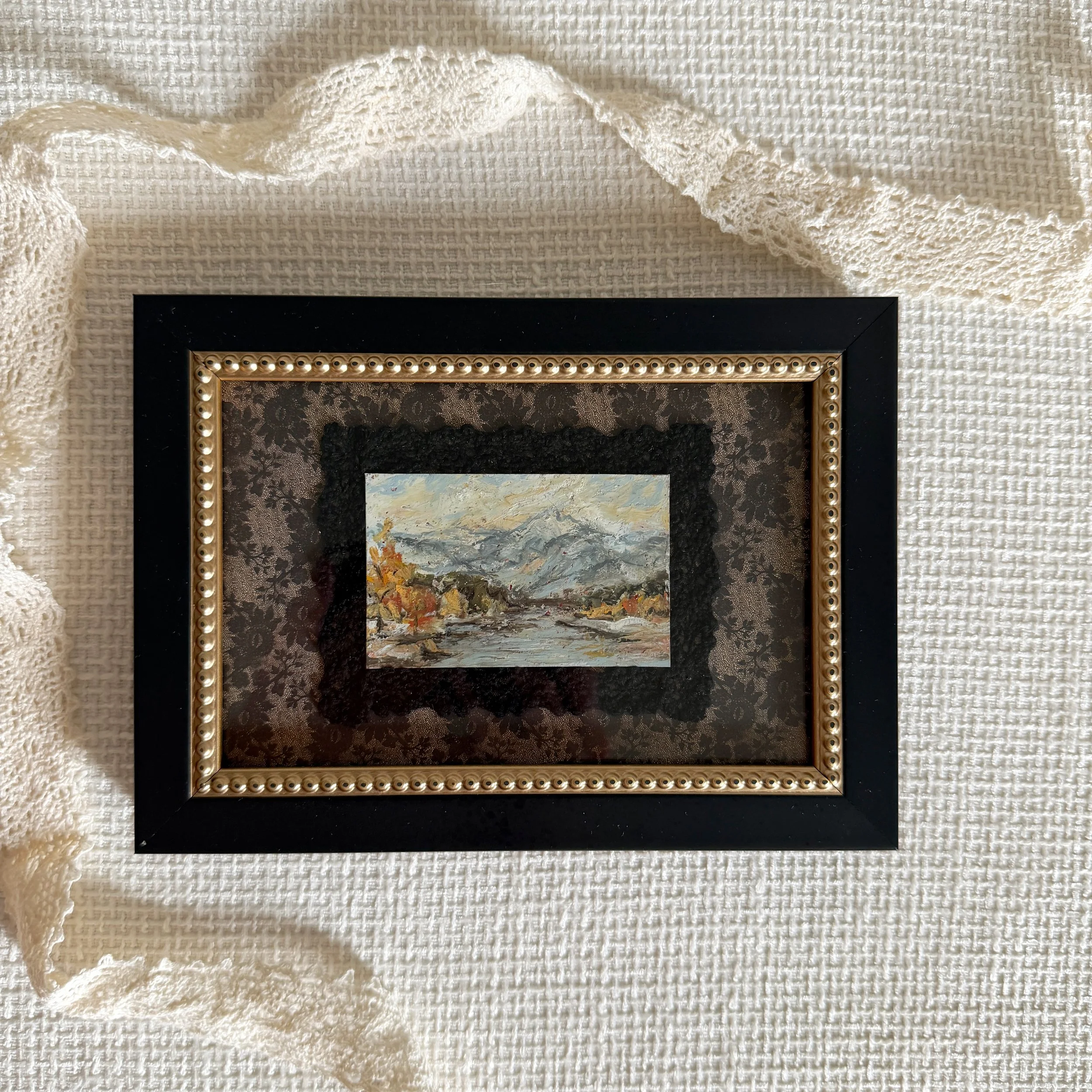 Fading Light - Framed Mini Original Oil Pastel