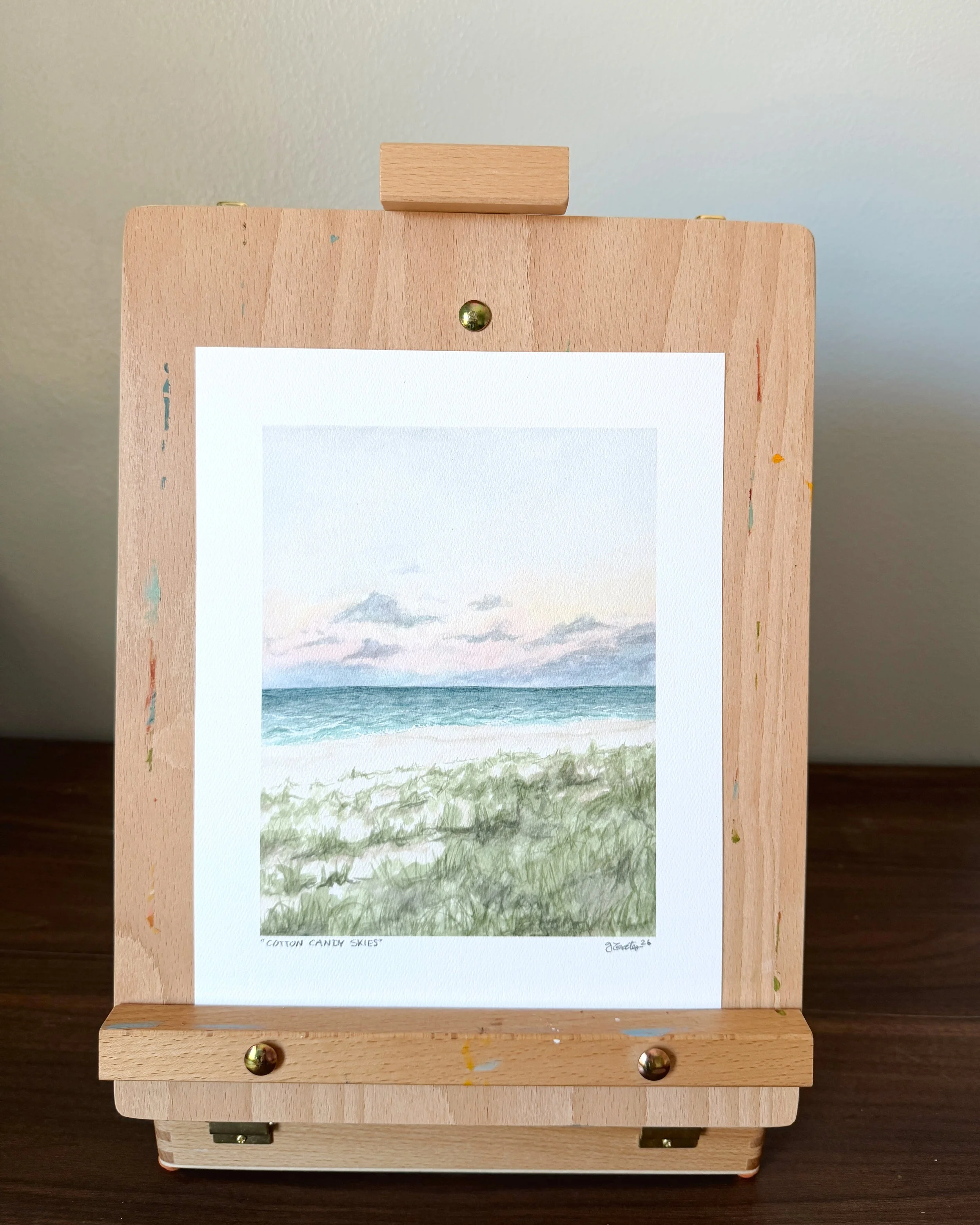 Cotton Candy Skies - Watercolor Print