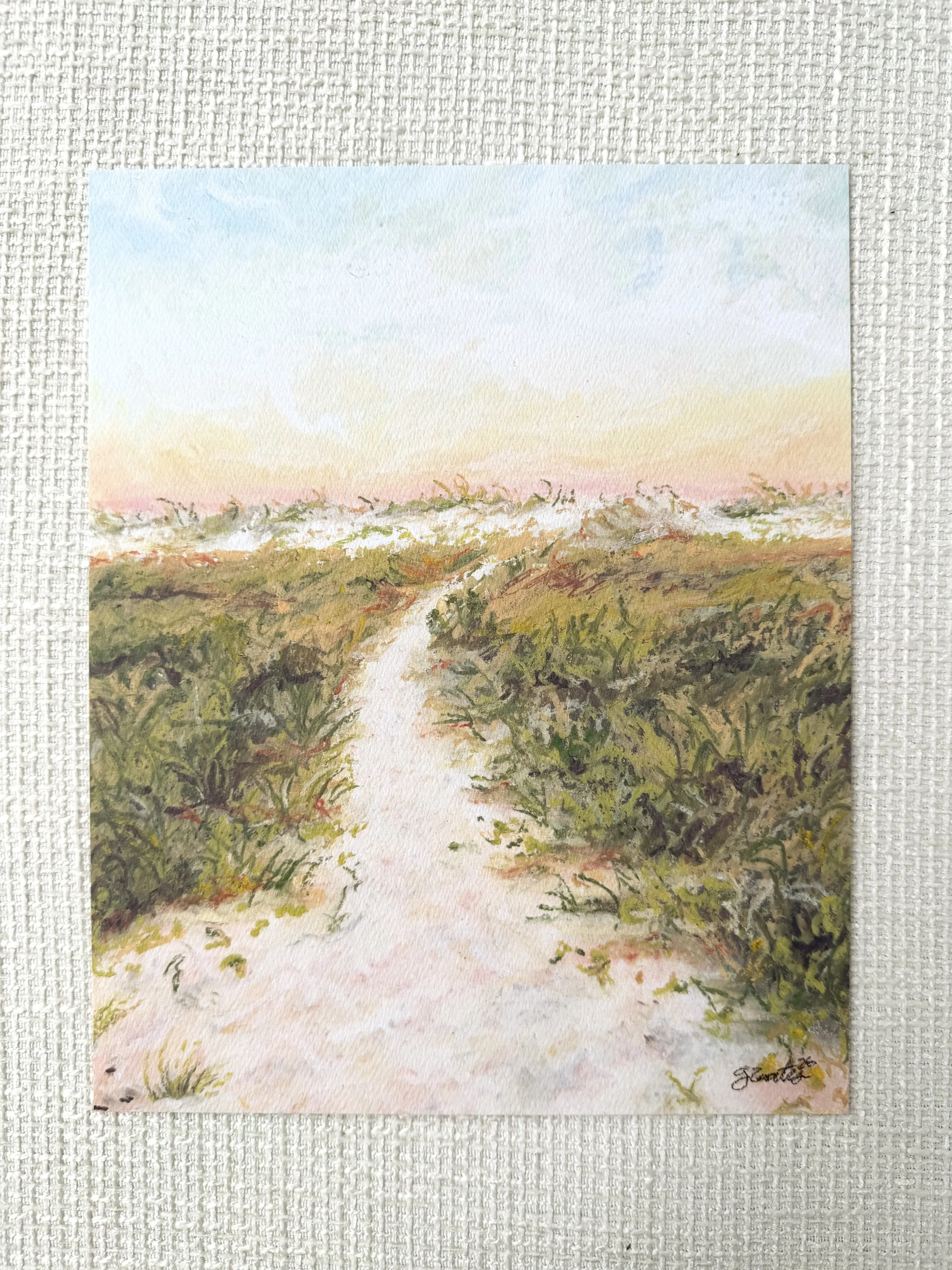 Dunes - Oil Pastel Print