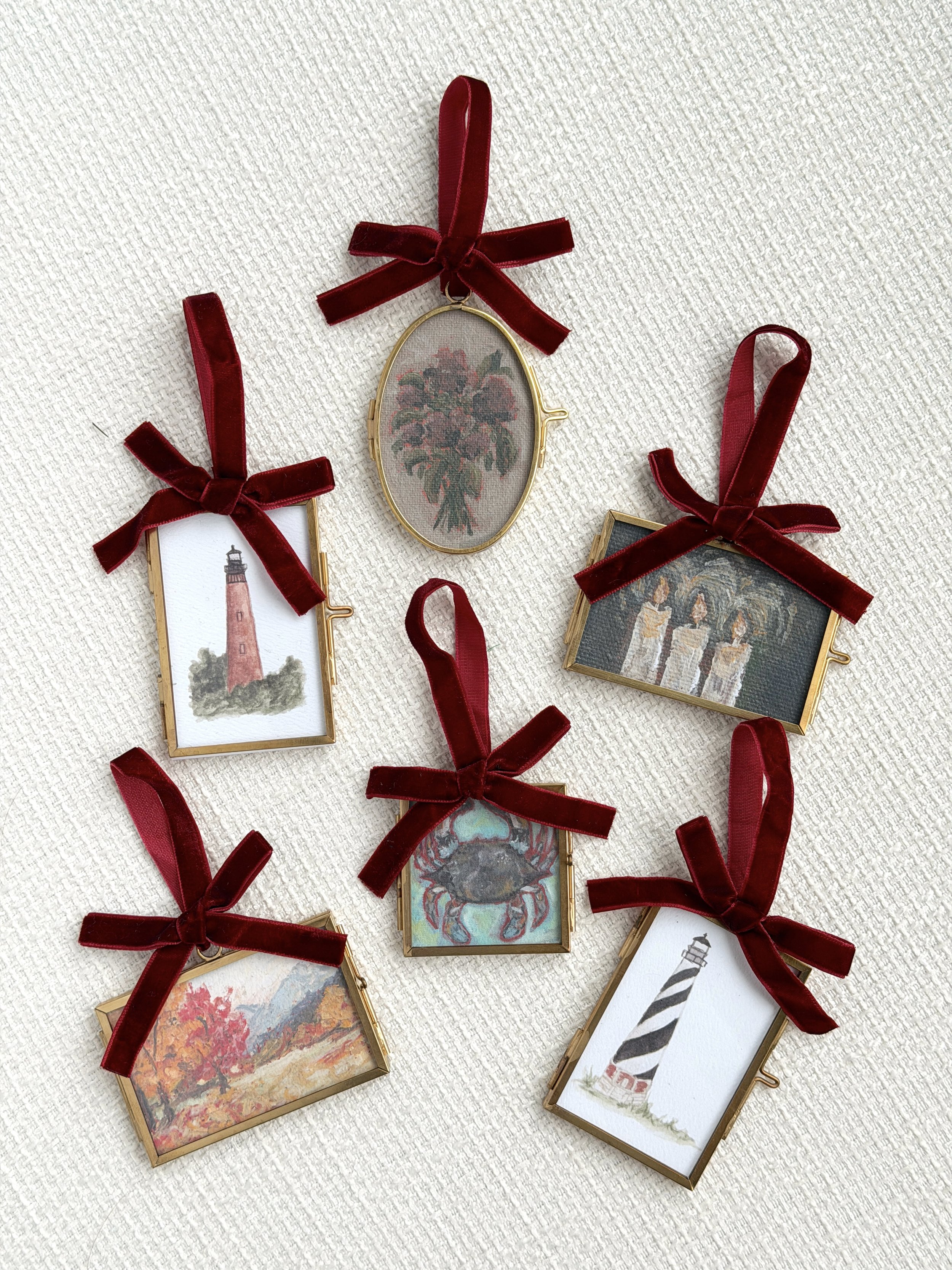 Christmas Ornaments - Burgundy Velvet Ribbon
