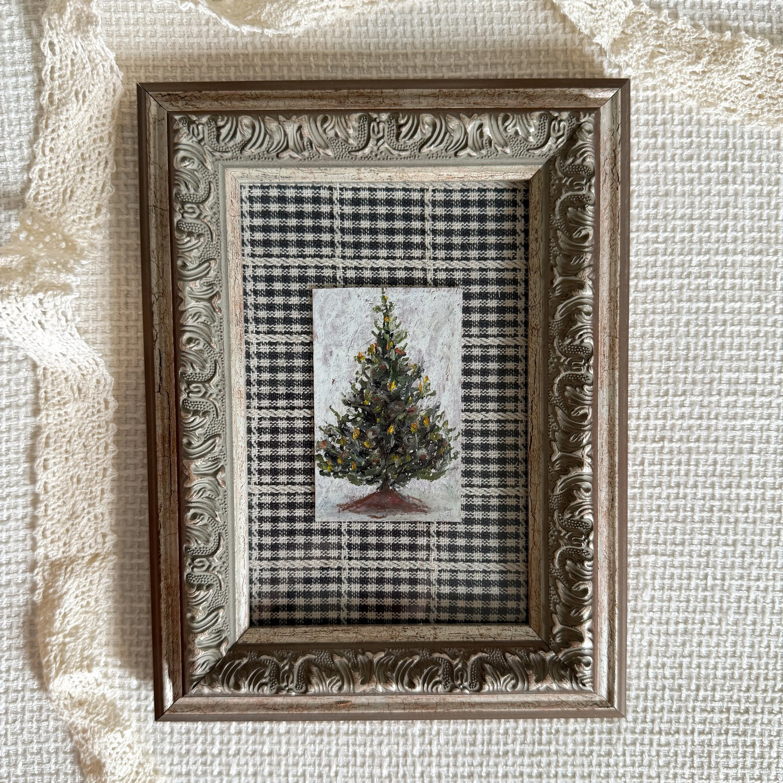 Tis the Season - Framed Mini Original Oil Pastel