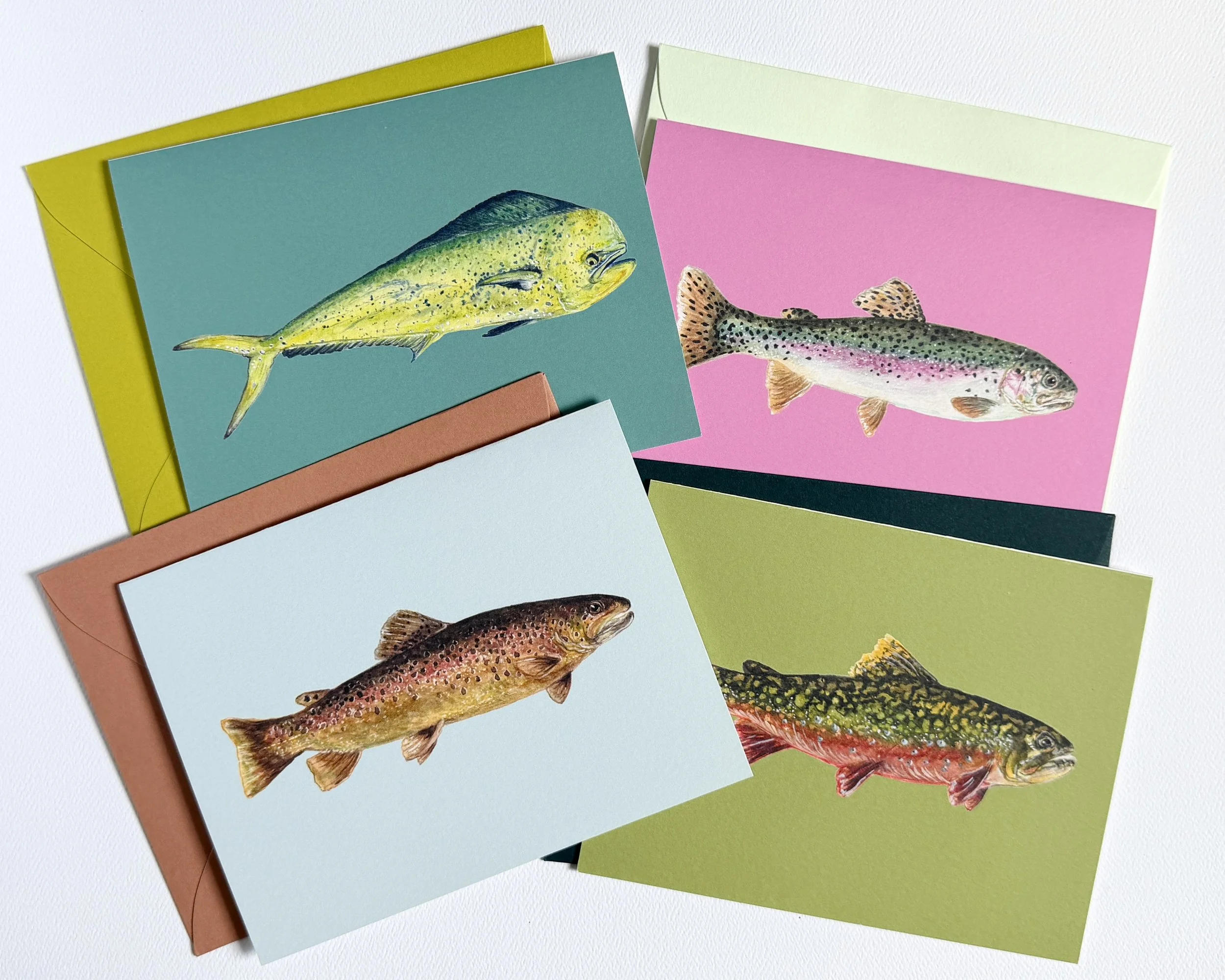 Watercolor Fish Greeting Cards