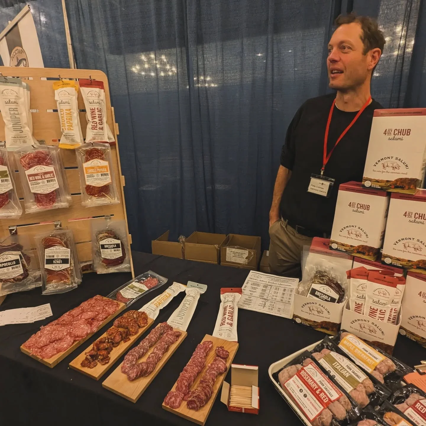 Pete, reppin the brand. Find us at the @blackriverproduce food show @hiltonburlington