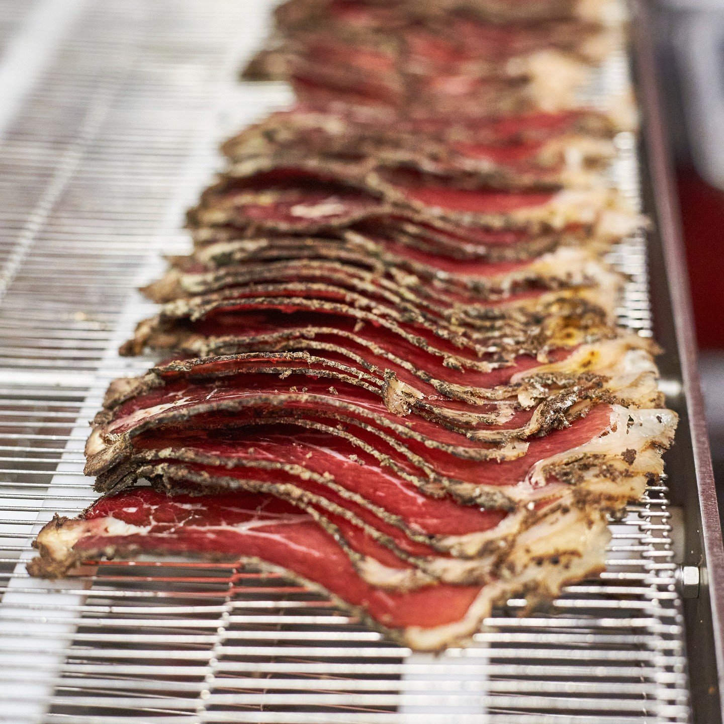 Bresaola coming off the line. You're missing out if you haven't tried this delicious Beef Eye Round yet! 
Stop into @armarketvt, VermontSalumi.com , or almost anywhere that sells great food to find our delicious meats!

#vtsalumi #armarket #barrevt #