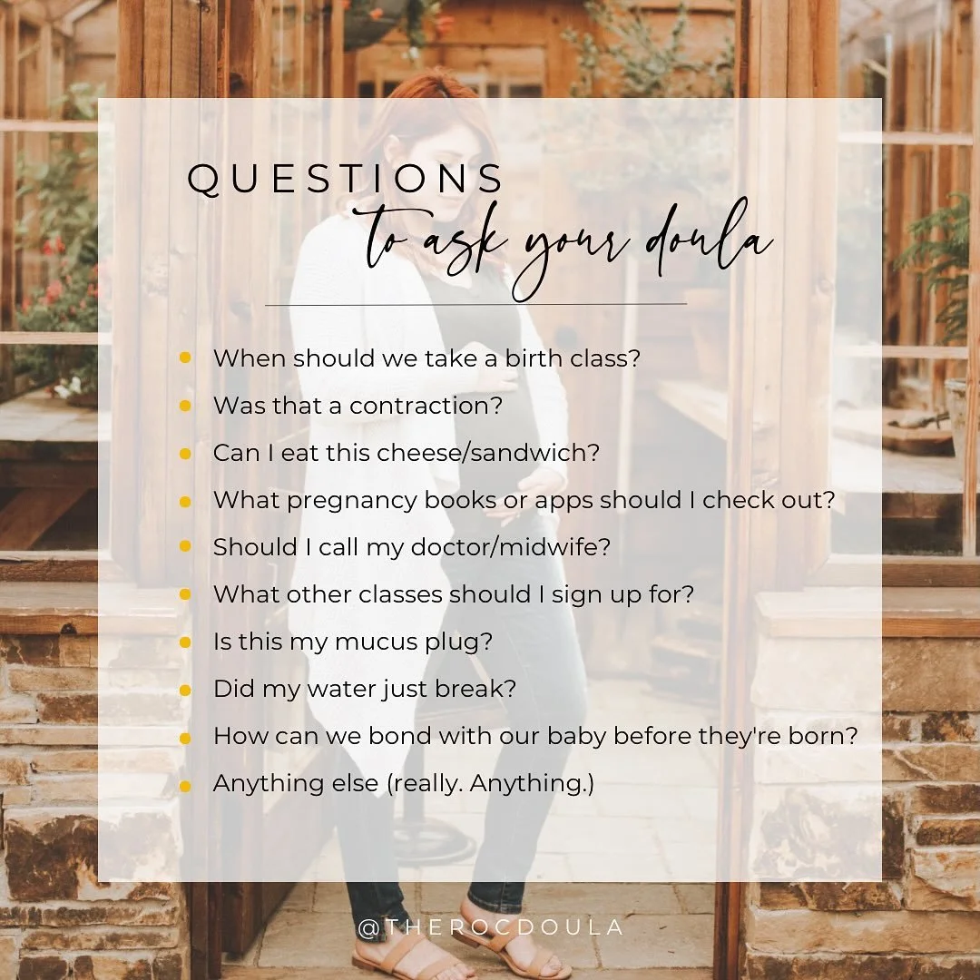 Did you know that your doula can answer all kinds of questions? 

Question types include:
💛 Pregnancy 
💛 Childbirth 
💛 Postpartum 
💛 Breastfeeding 

And so much more&hellip;

Make sure to have a great relationship with your doula and so that you&