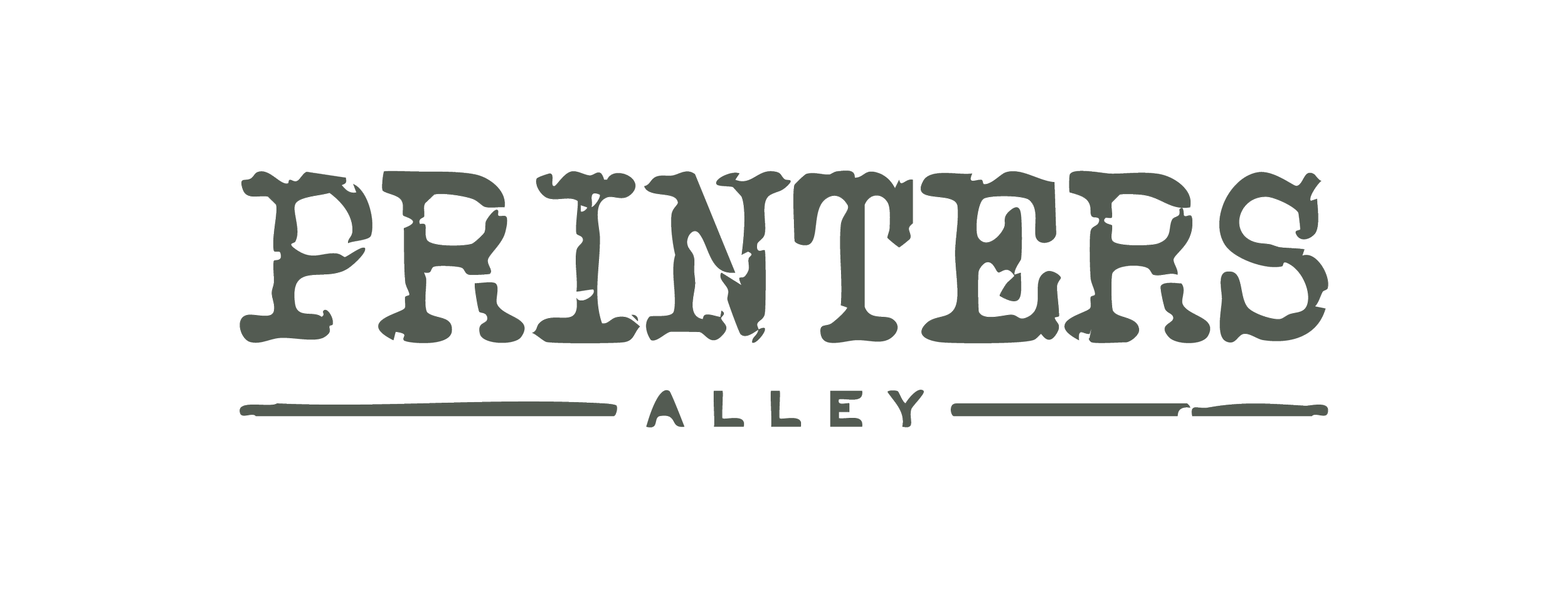 Printers Alley logo in green