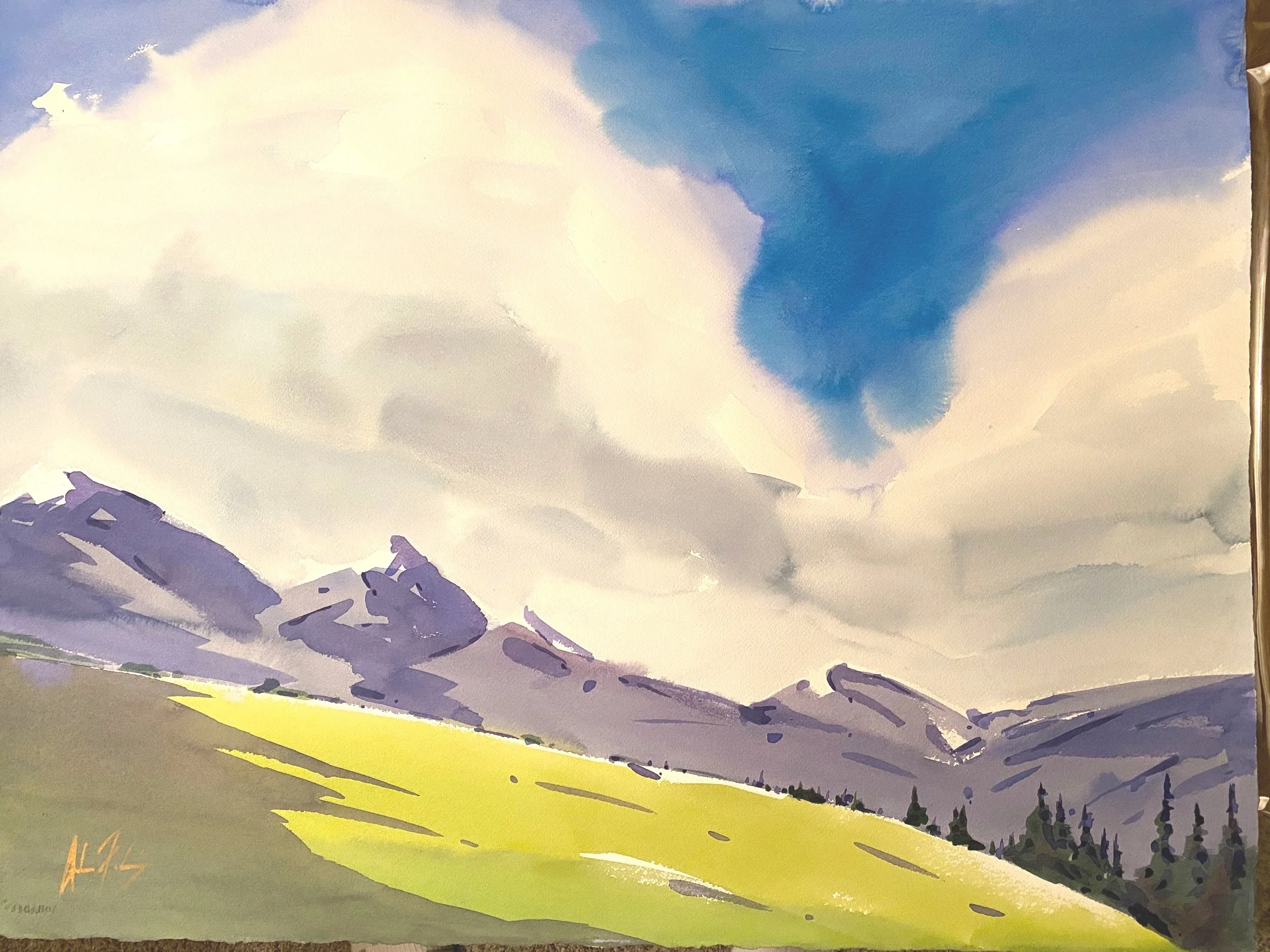 "Thin Air"
watercolor on paper
22X30