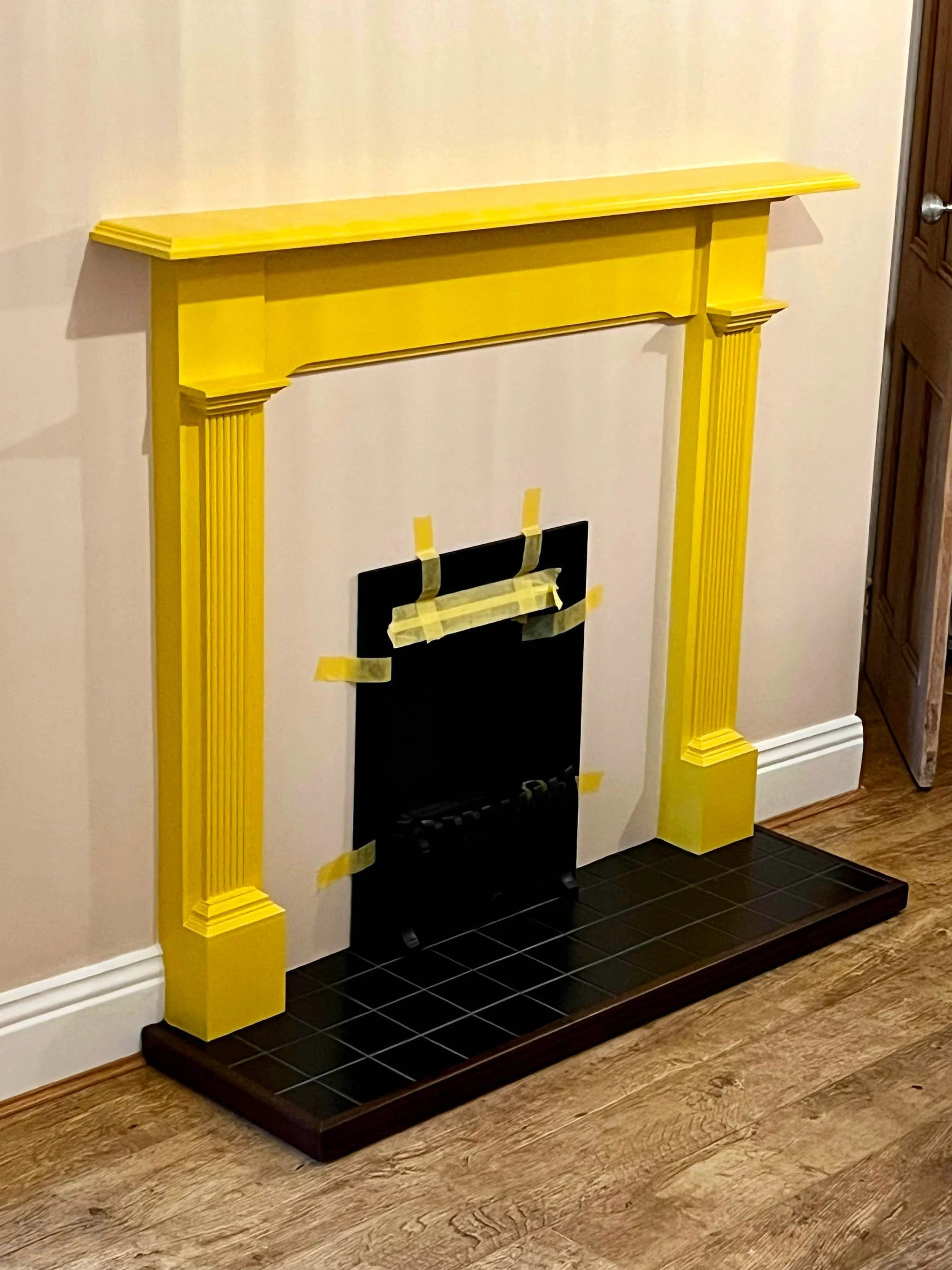 Fireplace painting in Pudsey, Leeds.