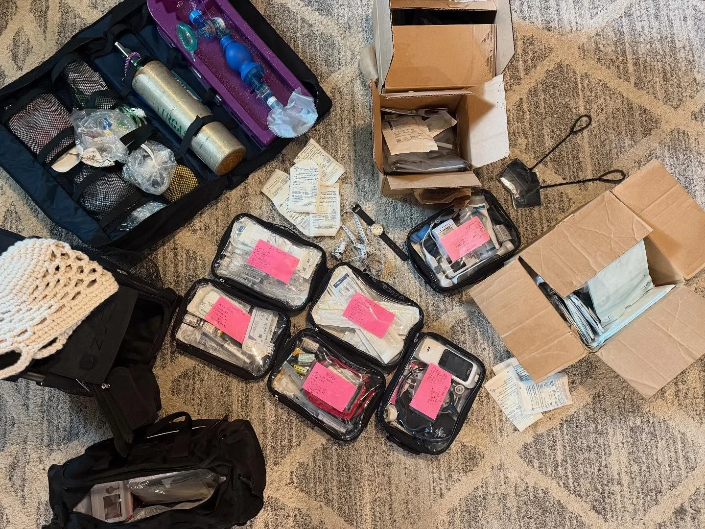 Spending my Saturday restocking my birth bags as we go into our busiest season yet! Each piece has a place. Each item represents a tool that may or may not be needed, but is always carried in preparation for the sacred work ahead.

This year has also