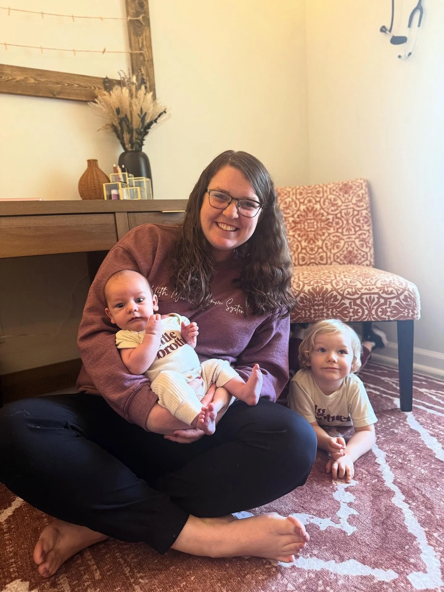 These two brothers were just too cute today in their matching “big brother” and “little brother” shirts! 🥰 I wanted a picture with both of them since I was blessed to be present at both of their births.
Big brother insisted