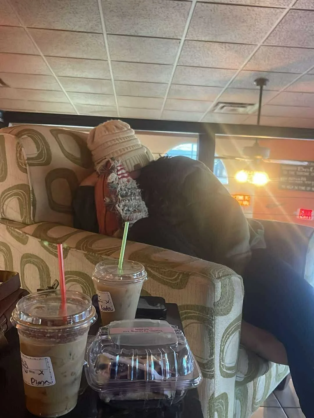 If you&rsquo;re wondering what midwife tired looks like&hellip; this is it.

Catching a nap in a coffee shop and running on way too much caffeine.

What you can&rsquo;t see is the full heart behind the exhaustion.

Serving will leave your body tired,