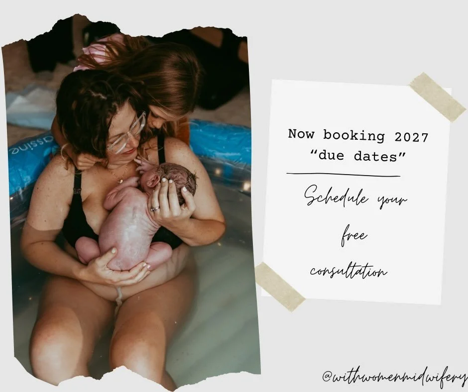 What a blessing it is to say that WWM is officially full for 2026 due dates! 

We are now booking in to 2027 &amp; are prayerfully ready to support you on your pregnancy &amp; birth journey. 

Consults can be booked on our website 
www.withwomenmidwi