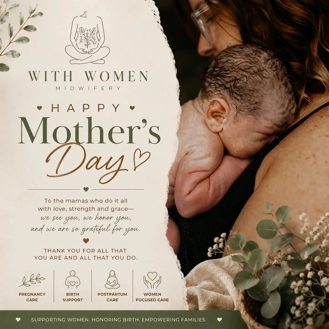 Midwifery is mothering mothers every single day, but today we bring extra attention to all the mamas out there.