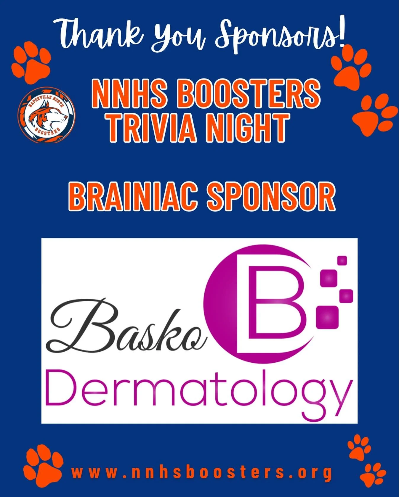 🎉 Thank You to Our Brainic 🧠 Trivia Night Sponsor- Basko Dermatology‼️Your sponsorship is so appreciated 🫶🏻.

We&rsquo;re thrilled to welcome 235 guests for an incredible night of brainpower, laughter, and Huskie pride this Saturday at Cress Cree