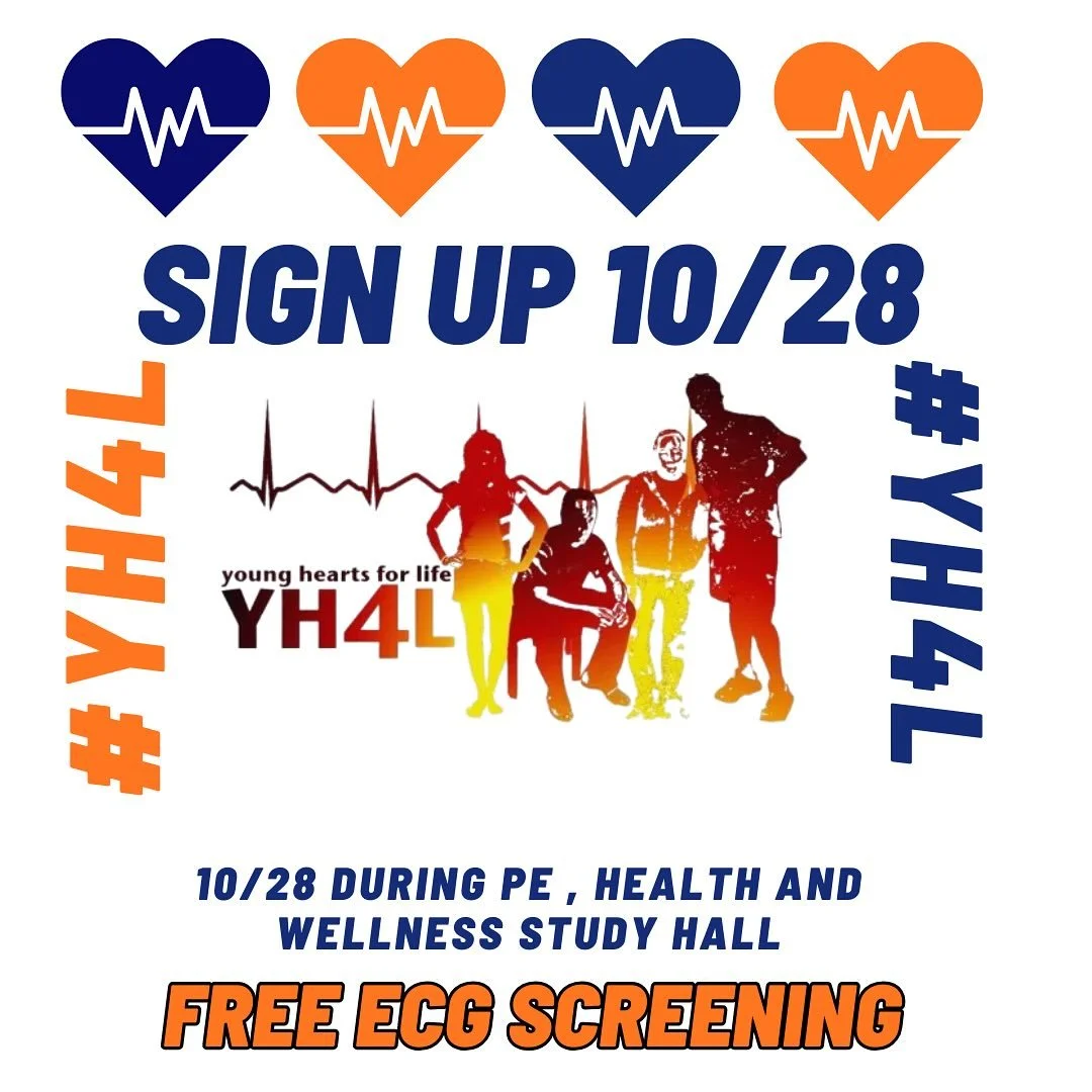 🧡💙Naperville North Young Hearts for Life ECG Testing is Tuesday, October 28th.
Home & School is in our final week of getting students and parent volunteers registered. We still need many more volunteers to ensure the event runs smoothly and th