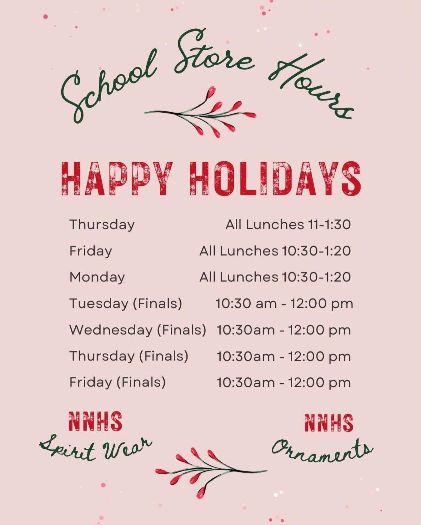 Attention Students, Junior High feeder school parents and NNHS Parents&hellip; need some last minute gifts 🎁? 

Drop in and shop the newly stocked NNHS School Store during their business hours‼️ 

Remember to bring your drivers licence 🪪 for admitt