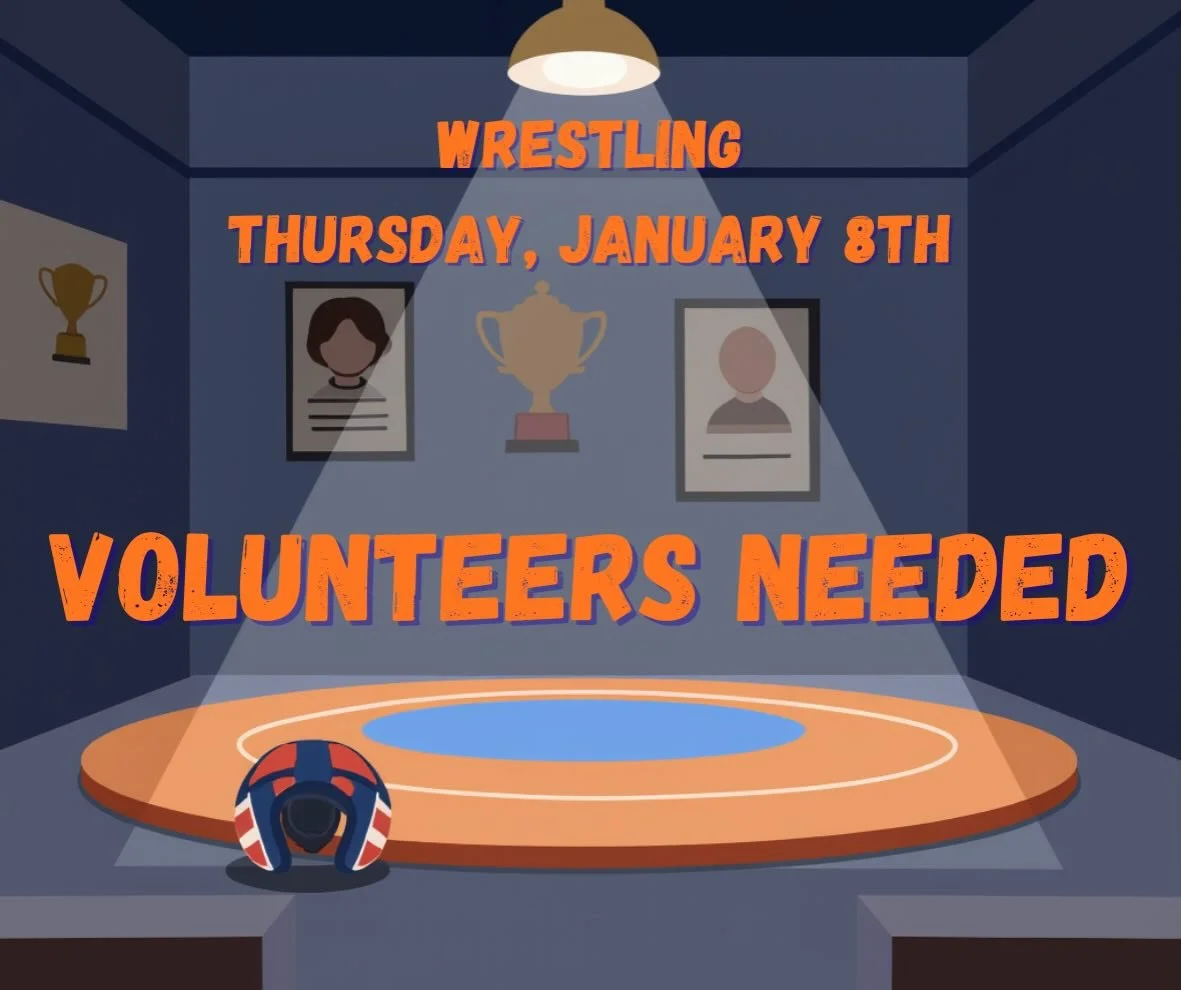 🚨 URGENT 🚨 

Volunteers needed for first shift at concessions for tomorrow&rsquo;s Wrestling meet‼️‼️

Students can sign up, and this will count towards their volunteer hours‼️ 🫱🏼&zwj;🫲🏽 

Link 🔗 in Bio