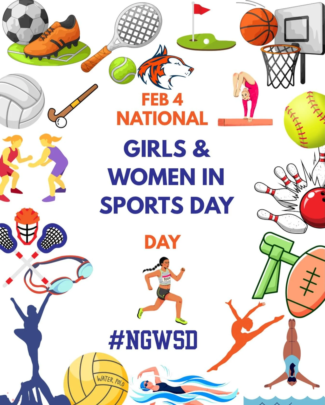 🧡💙National Girls &amp; Women in Sports 

Naperville North Boosters Club proudly celebrates our female athletes who lead with strength, heart, and Huskie pride. By competing, inspiring, and supporting one another, they play her forward, paving the w