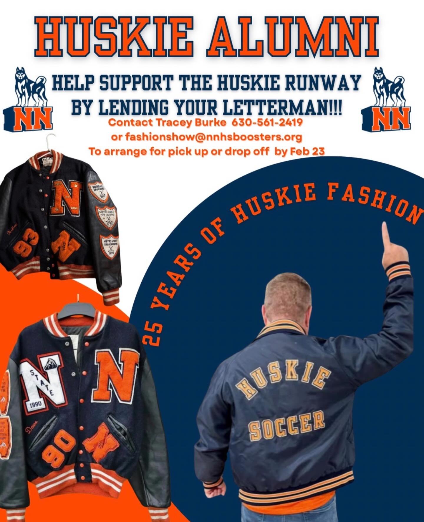 HALFWAY THERE&hellip; 
🚨𝗛𝗨𝗦𝗞𝗜𝗘 𝗔𝗟𝗨𝗠𝗡𝗜 
𝗪𝗘 𝗡𝗘𝗘𝗗 50 more LETTERMAN OR VINTAGE SPORTS 𝗝𝗔𝗖𝗞𝗘𝗧𝗦
⚽️🏀🏈⚾️🎾🥎🏐🏉🥁🤽&zwj;♂️🏊&zwj;♀️🎷🏃&zwj;♂️

Huskie Runway (Senior Fashion Show) is celebrating  25 years of Huskie Fashion‼️We a