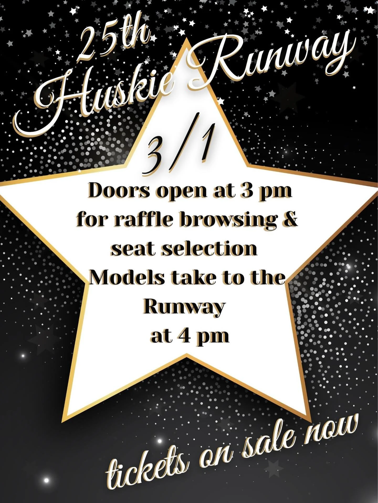 We hope you can join us this Sunday for the 25th Annual Huskie Runway Senior Fashion Show‼️

✨ What&rsquo;s in store:
&bull; 3 incredible silent auction items
&bull; 10 &ldquo;Most Wanted&rdquo; raffle prizes including a Senior Parking Pass 🅿️ for o