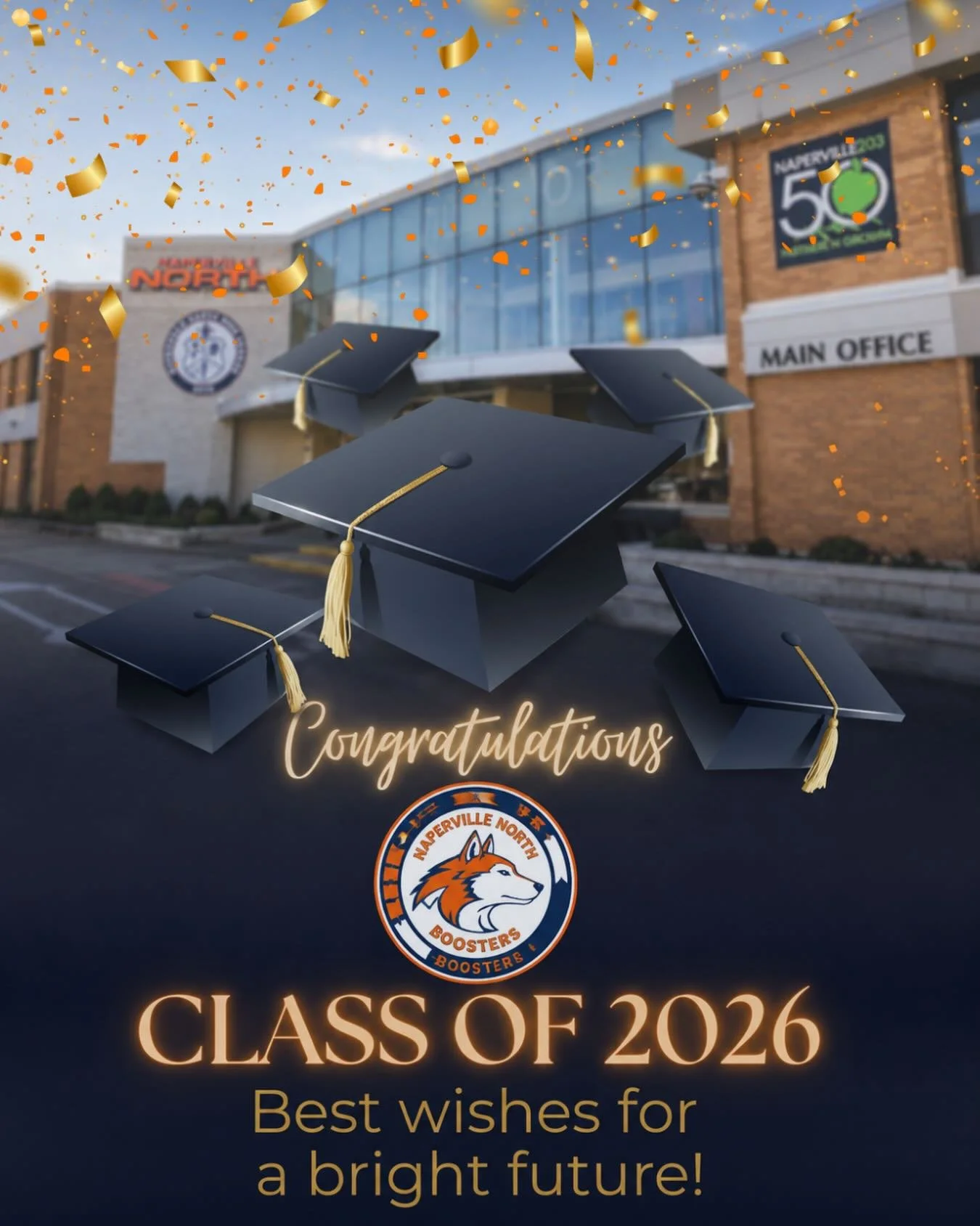 Congratulations to the Class of 2026 🎓 on your graduation and officially becoming alumni of Naperville North High School‼️

A special heartfelt thank you to the families graduating their last Huskie your support, dedication, and school spirit over t