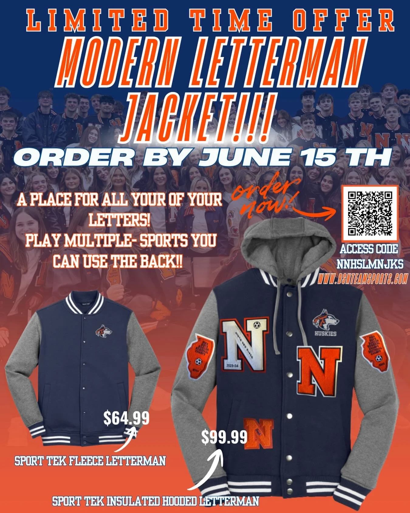 BY POPULAR DEMAND THE LETTERMAN JACKET SALE IS BACK! 🔥

Our limited-time modern Letterman jacket pop-up sale is happening NOW through June 15!

Choose from:
▪️ Insulated hooded jackets
▪️ Classic fleece styles

The perfect place to showcase your let