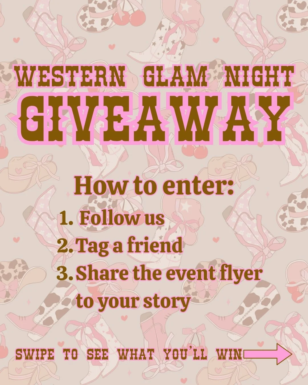 We want to invite you to our Western Glam Night on Thursday June 11th from 5pm-8pm at @lunabeautyandwellness in Camarillo💖
The perfect prep party if you are attending Boots &amp; Brews in Ventura!

We are giving away some goodies from each of our ve