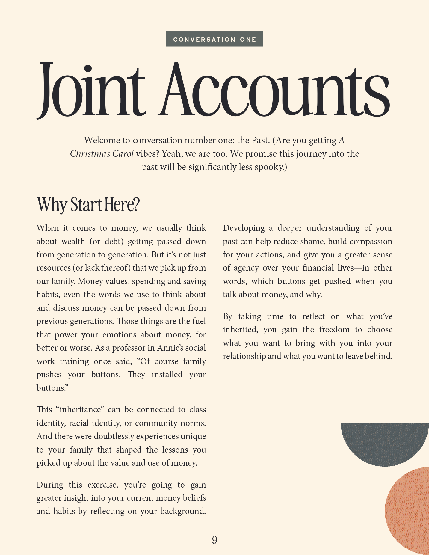 Sample page of the workbook.