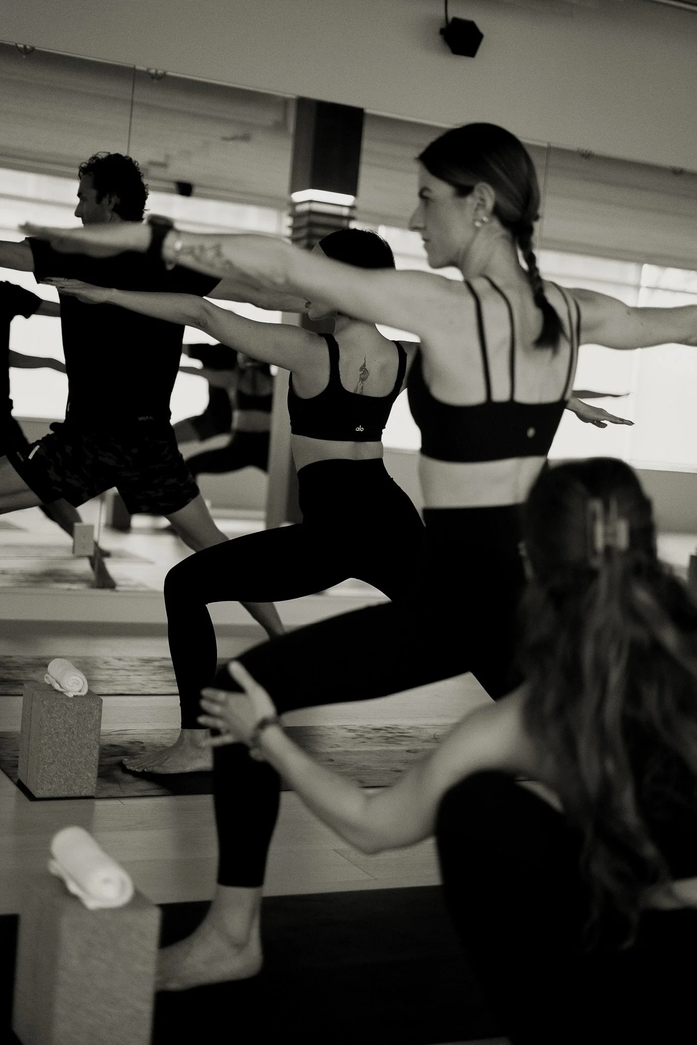 Students practicing power yoga at Ritual Urban Retreat, Vancouver