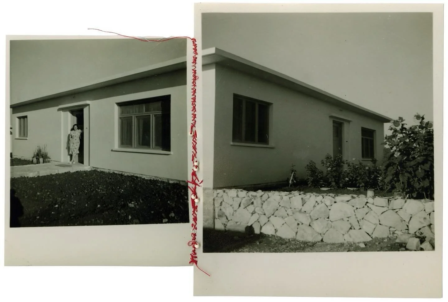 My great grandmother Salime standing at her doorstop of her home in Beit Hanina, a suburb of Jerusalem, in the 50s