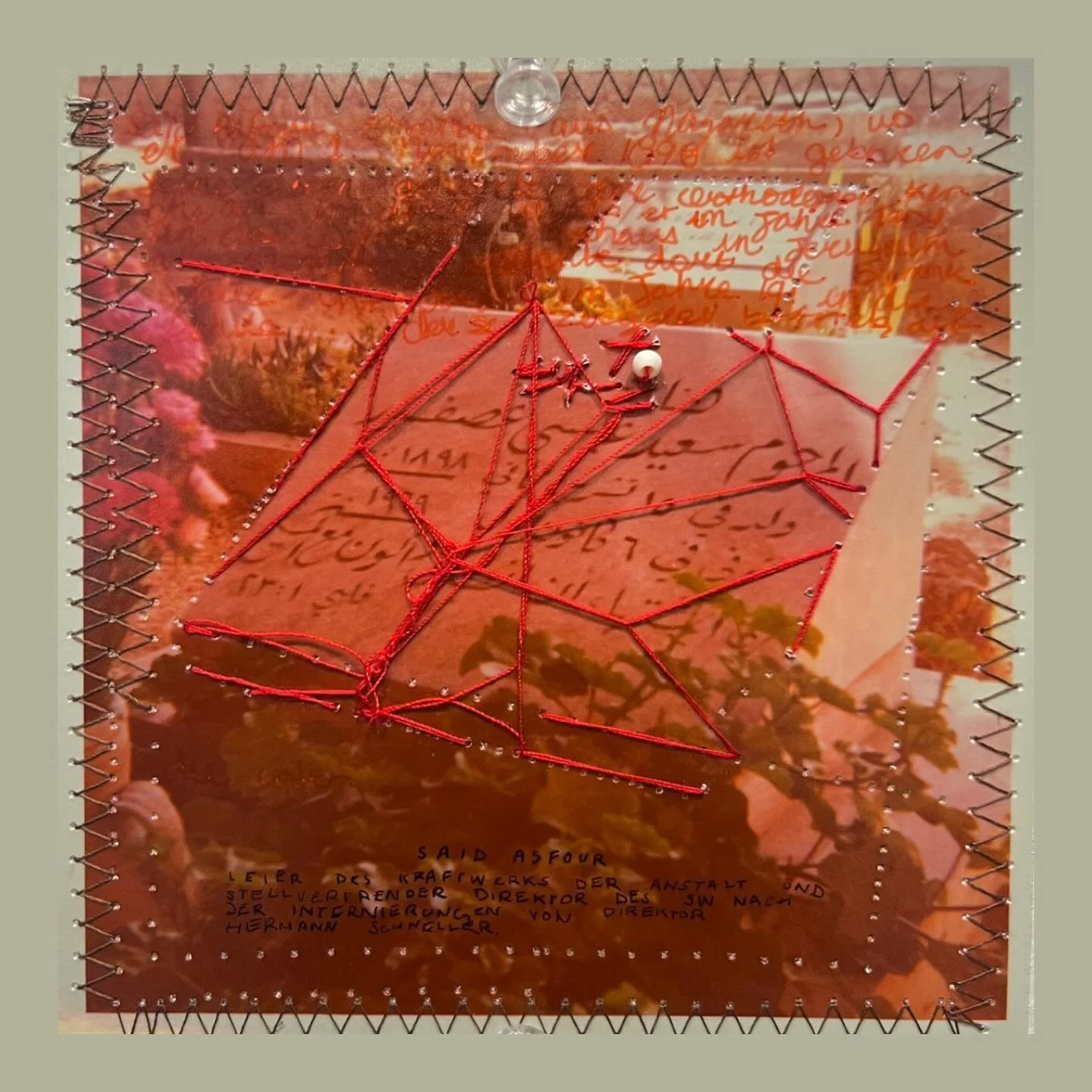 experiments this morning- printing, sewing, beading, layering pictorico paper, shaving pictorico paper, writing