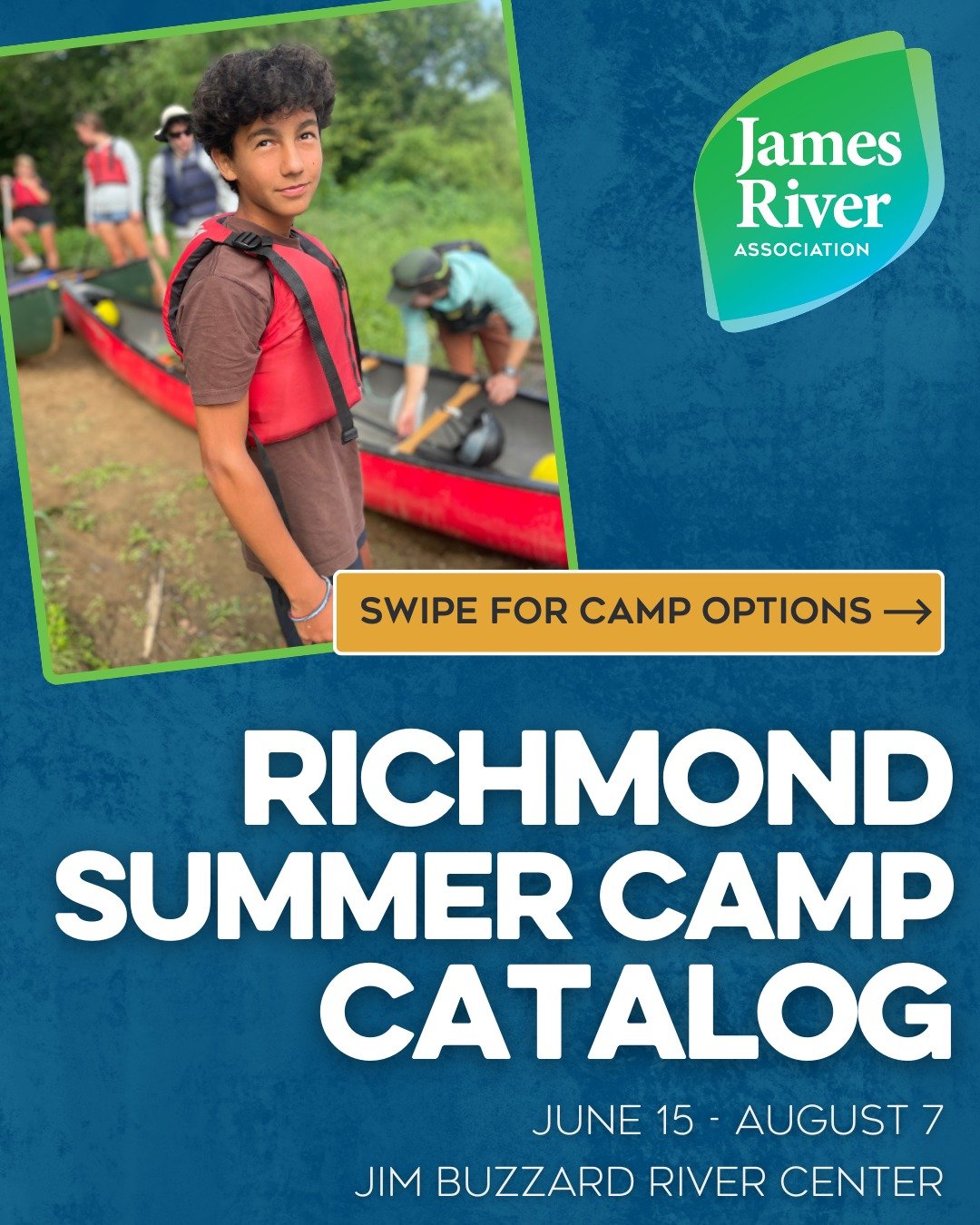 Summer Adventure Awaits on the James River!

Looking for a fun and meaningful summer experience for your child? Check out the summer camps from the @jravirginia 

These hands-on outdoor camps give kids the chance to explore the James River watershed 