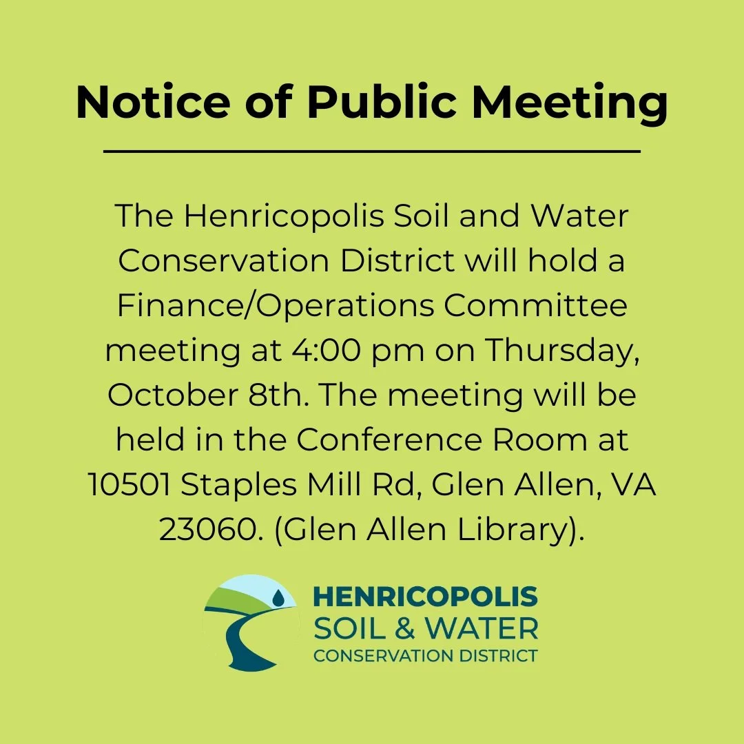 Public meeting notice. Agenda will be made available at www.hswcd.org/meetings-events