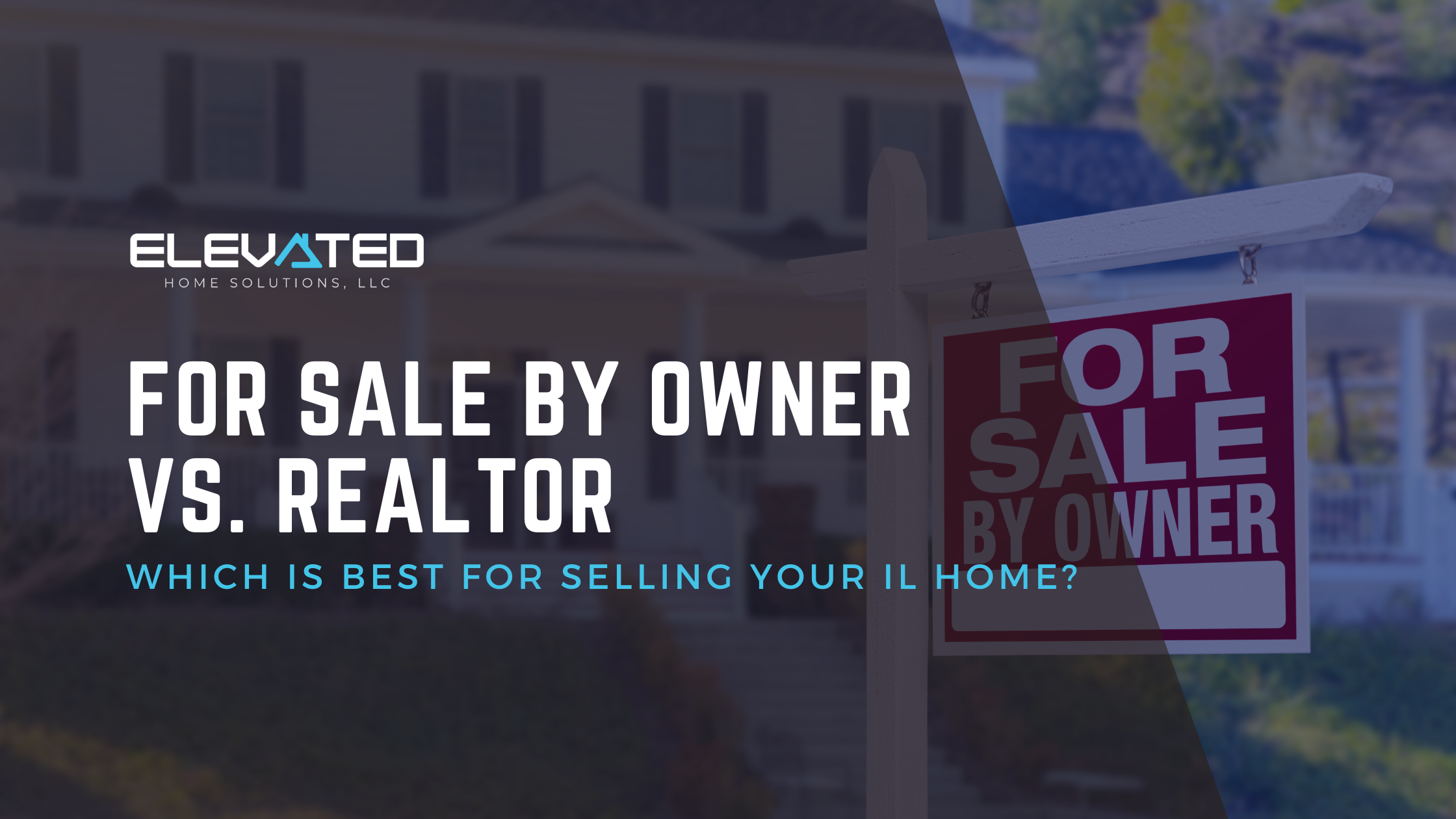 For sale by owner sign in front yard