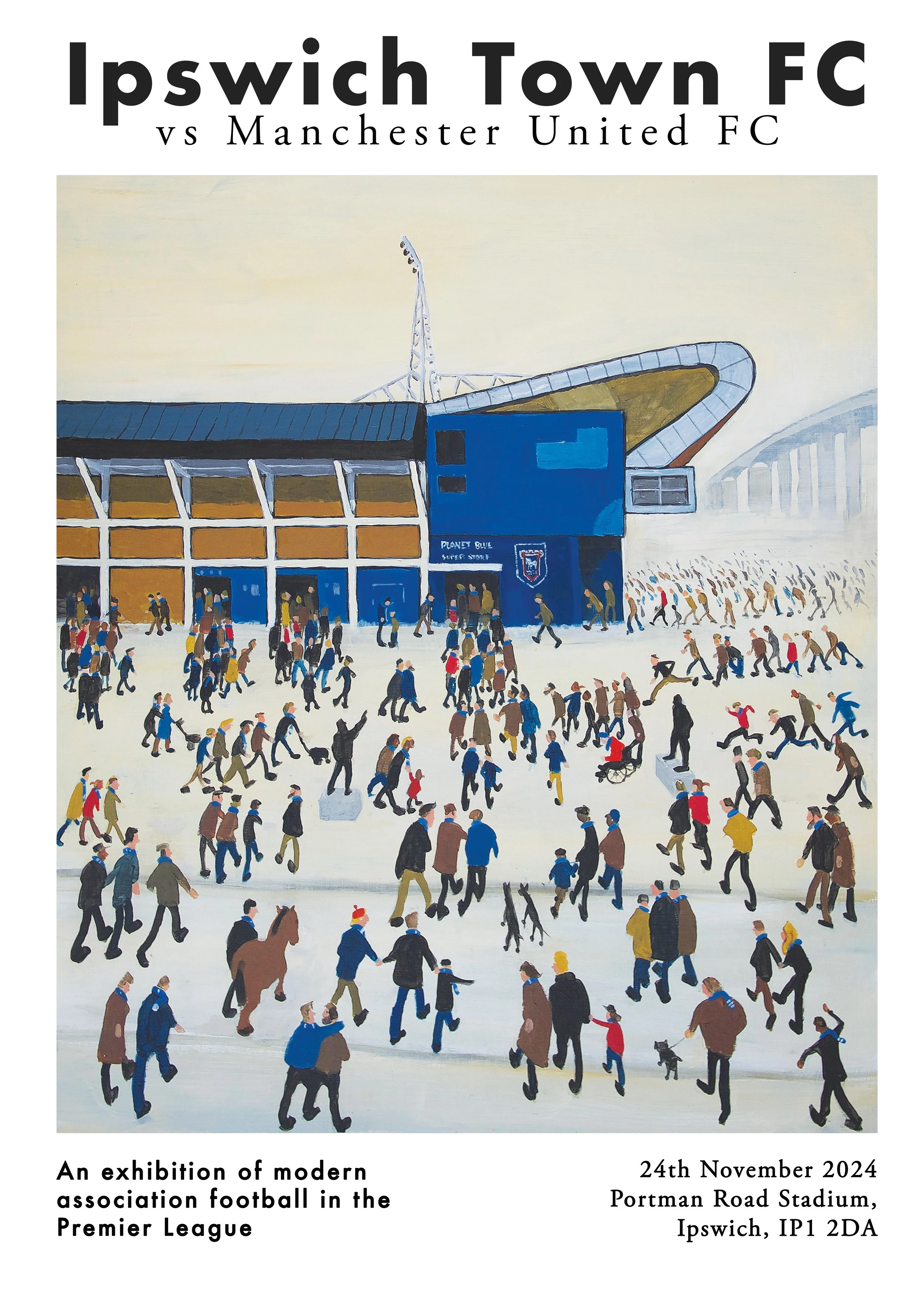 Ipswich Town v Manchester United by Simon Farr (unsigned)