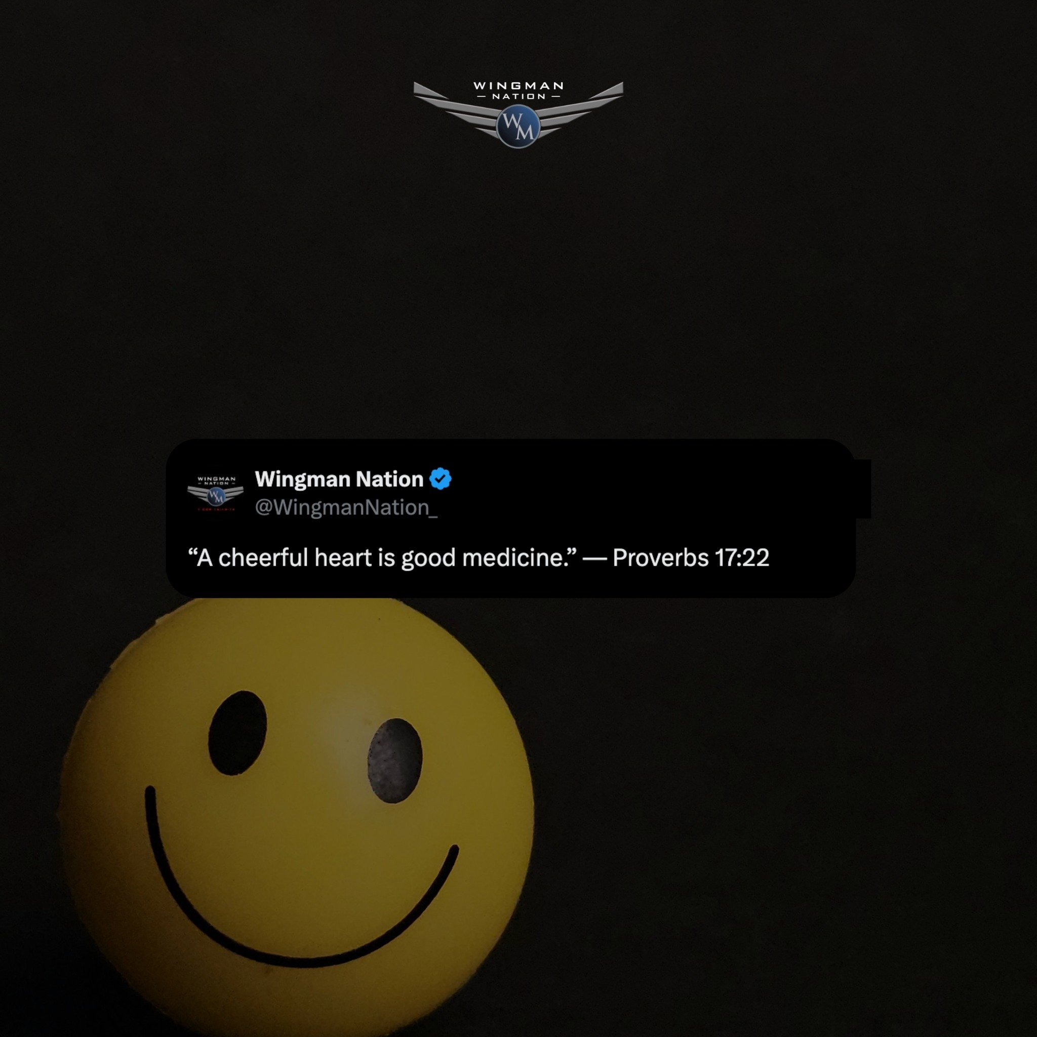 When was the last time you really laughed? 😂

Randy reminds us in today&rsquo;s Wingman blog that God didn&rsquo;t design life to be heavy every moment.

➡️ Read the full blog at www.wingmannation.com/blog/a-cheerful-heart-is-good-medicine

Tag some