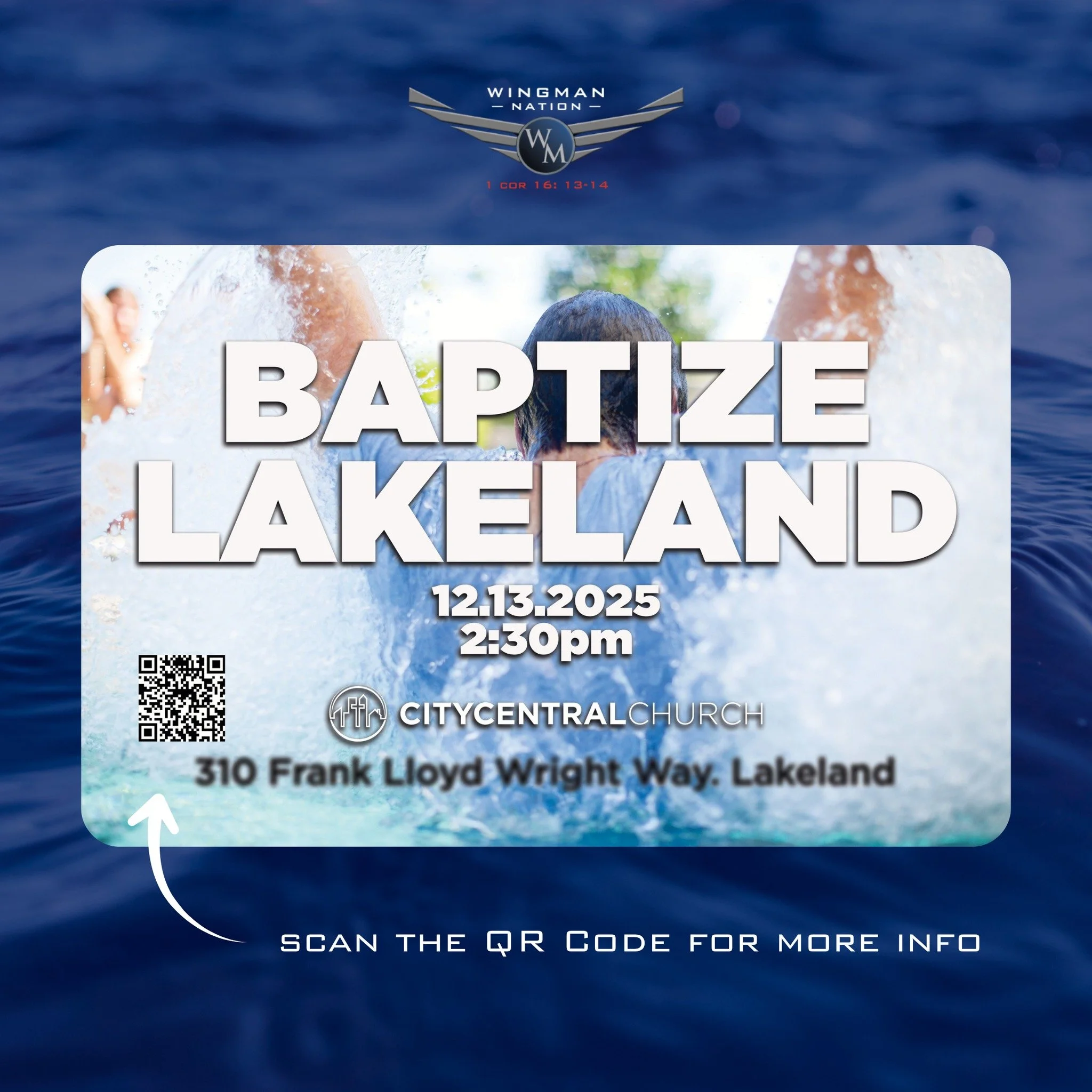 Lakeland &mdash; we&rsquo;re getting closer!

On December 13, believers from across the city are coming together for a powerful move of God. Baptism. Renewal. Public declaration of faith.

If you&rsquo;ve been waiting for the right moment&hellip; thi
